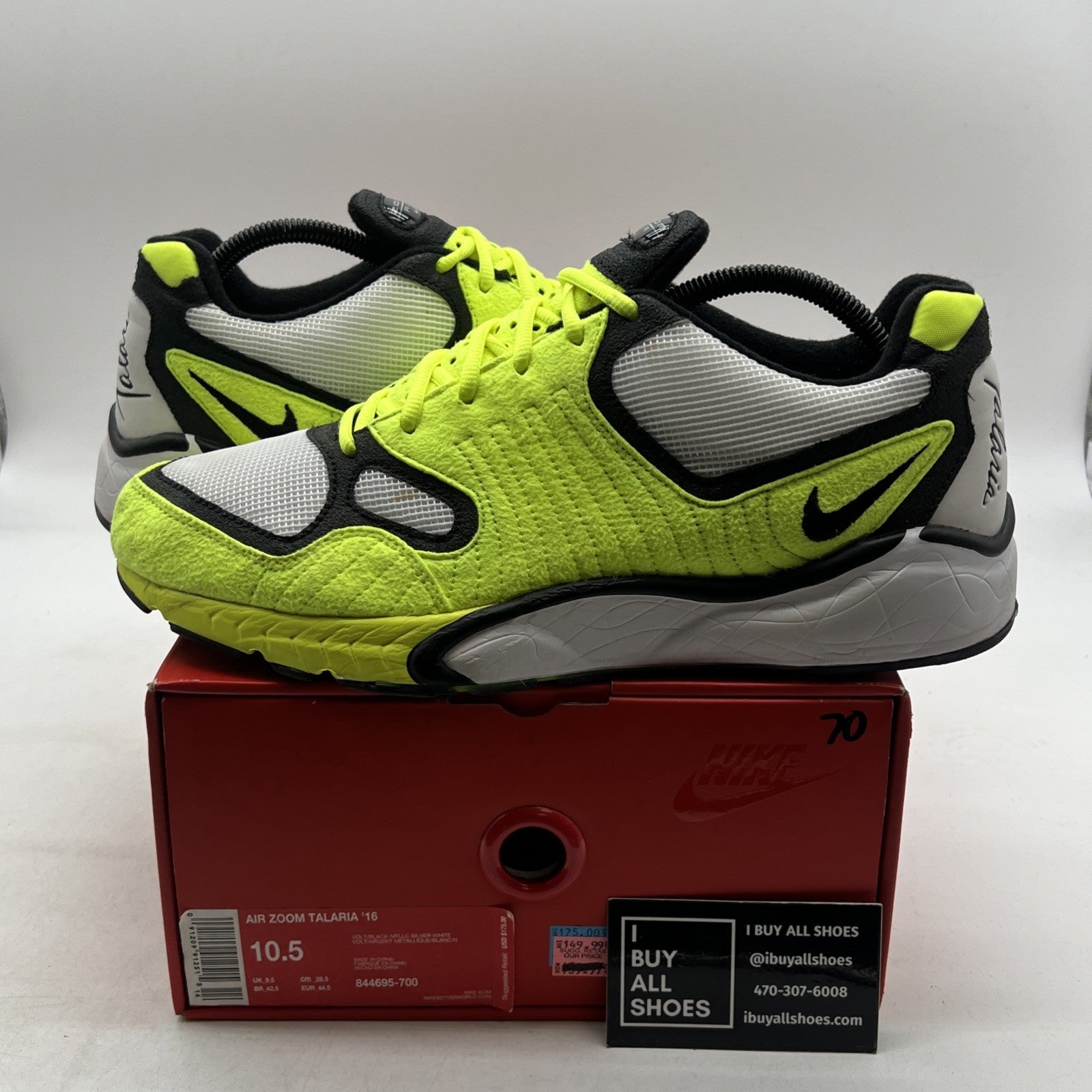 Size 10.5 - Nike Air Zoom Talaria '16 Volt (844695-700)