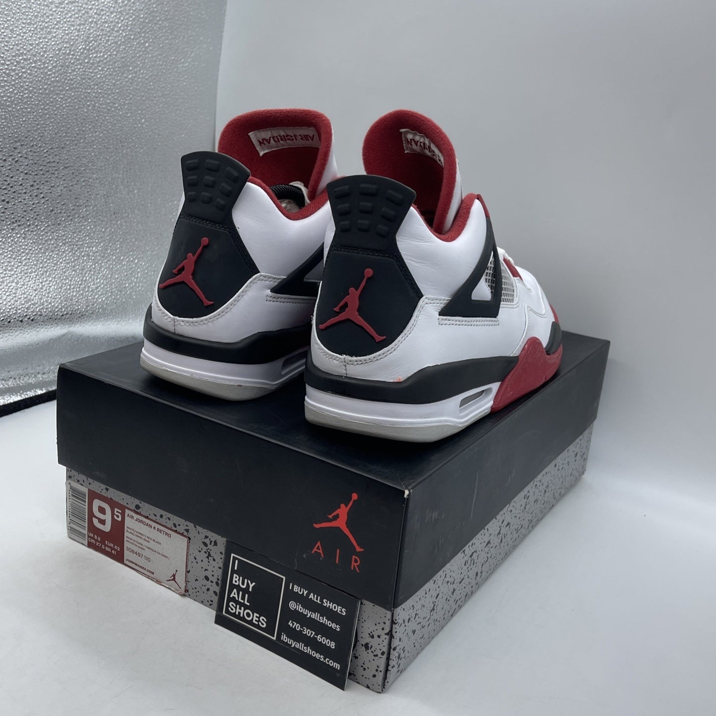 Size 9.5 - Air Jordan 4 Retro Fire Red 2012 (308497-110)