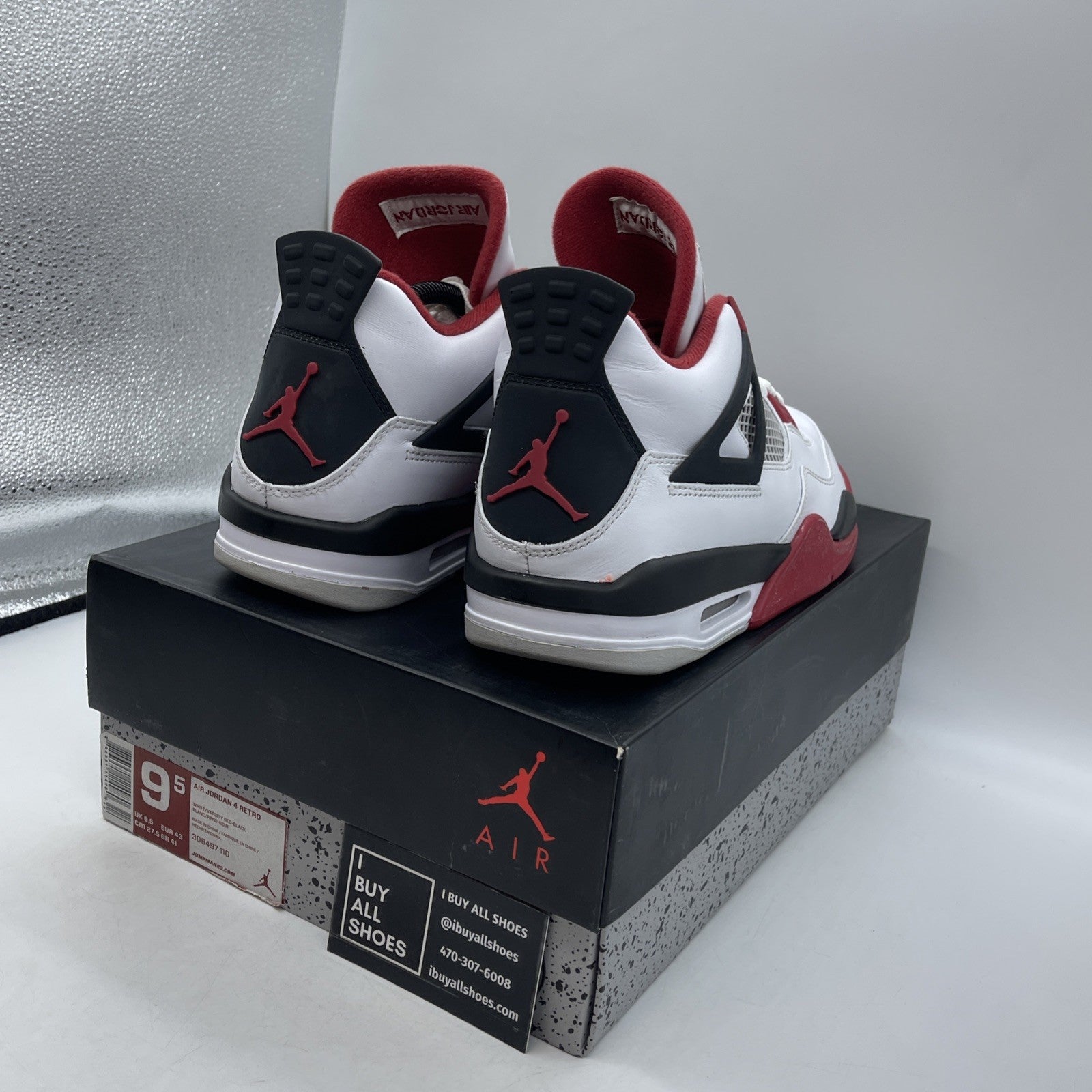 Size 9.5 - Air Jordan 4 Retro Fire Red 2012 (308497-110)