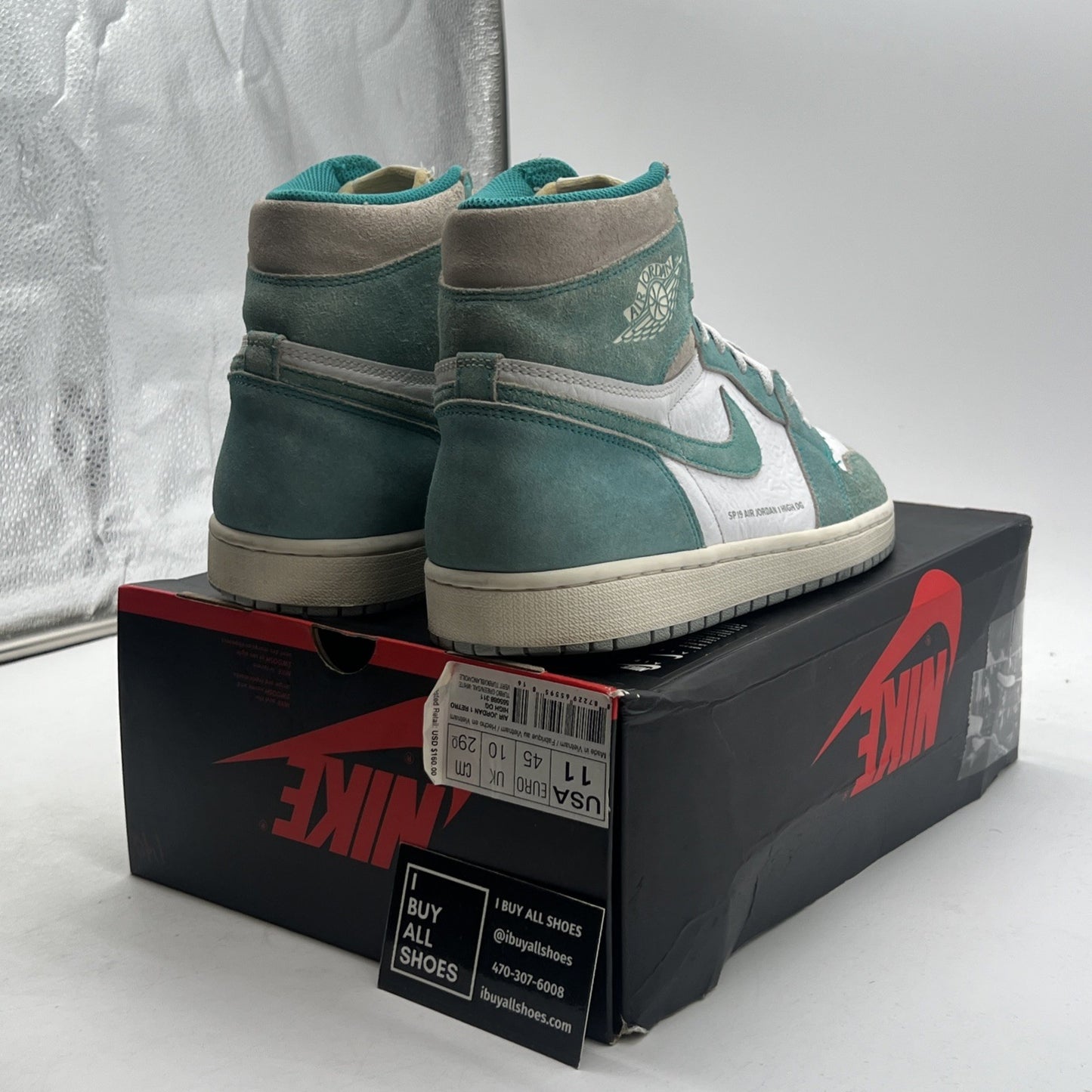 Size 11 - Air Jordan 1 Retro OG High Turbo Green (555088-311)