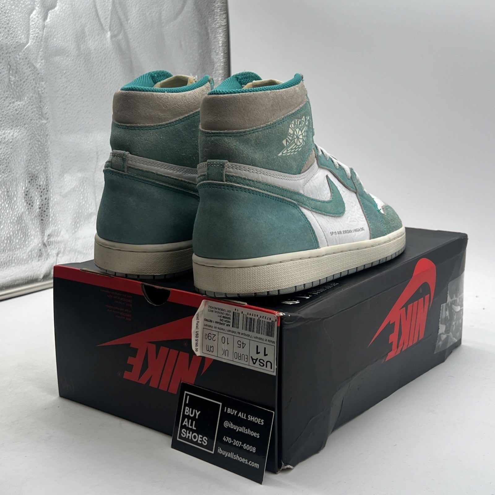 Size 11 - Air Jordan 1 Retro OG High Turbo Green (555088-311)