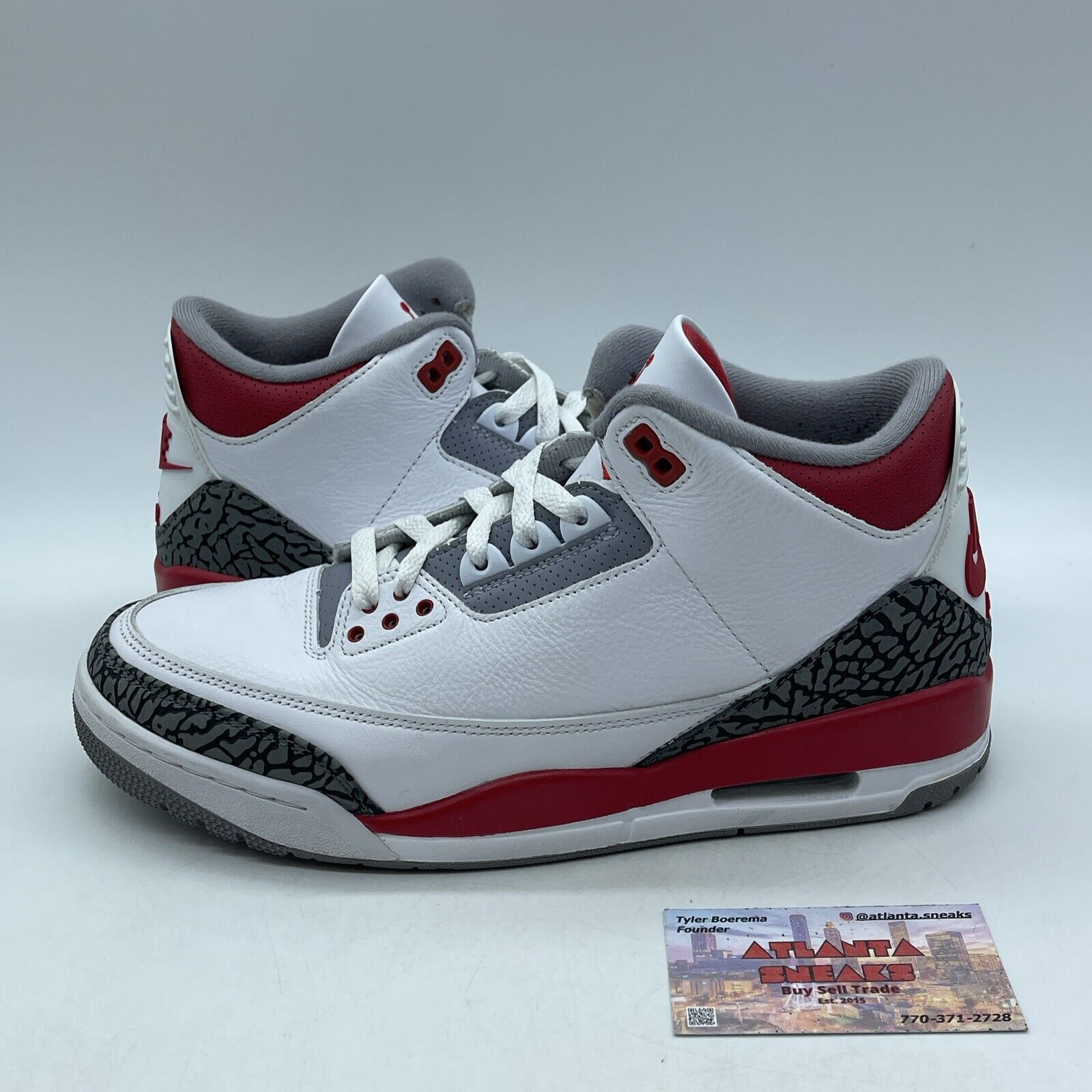 Size 10 - Jordan 3 Retro Mid Fire Red Grey Suede White Leather (DN3707-160)