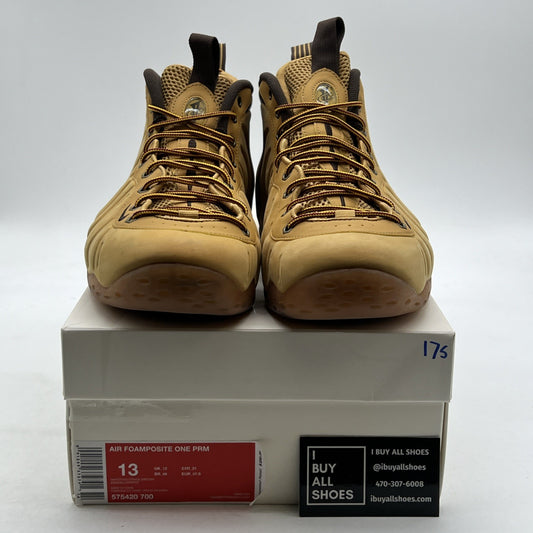 Size 13 - Nike Air Foamposite One Premium Wheat Haystack Sneakers (575420-700)