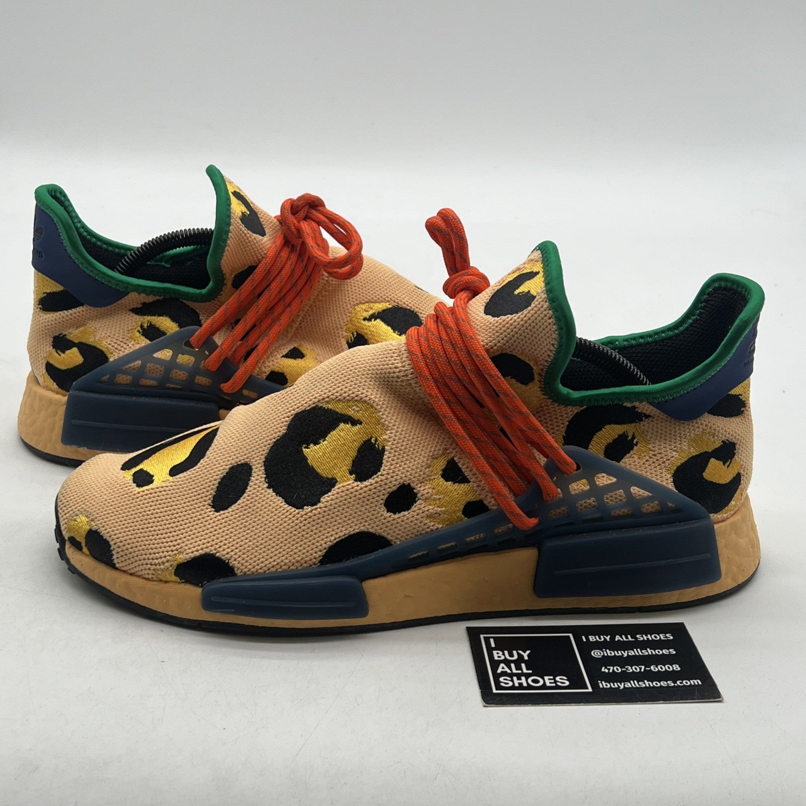 Size 10 - adidas Pharrell x NMD Human Race Animal Print - Pulse Amber (HP3221)