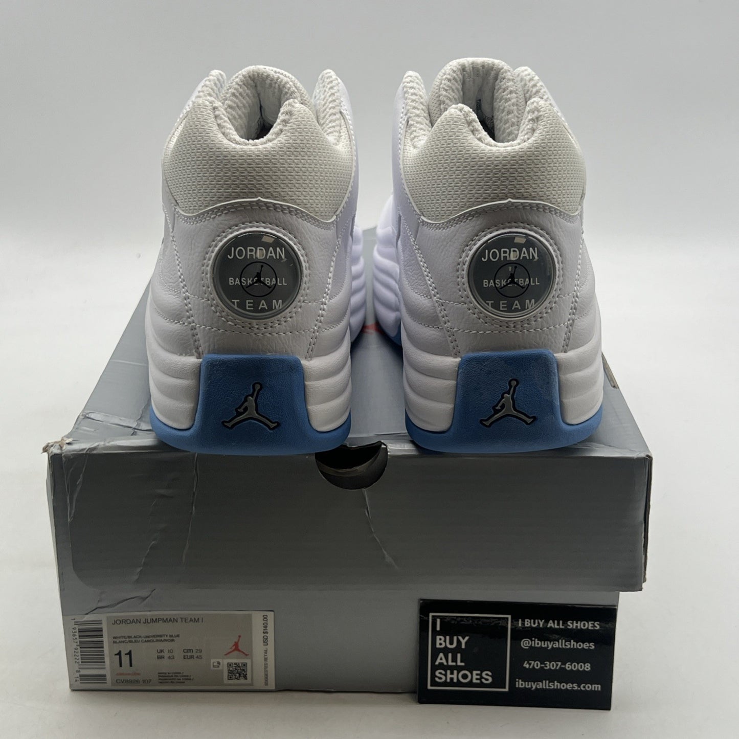 Size 11 - Jordan Jumpman Team 1 White University Blue (CV8926-107)
