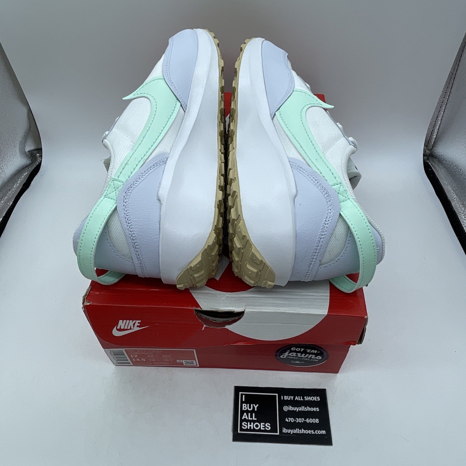 Size 12 - Nike Waffle Debut White Mint Foam Gum (DV0743-100)