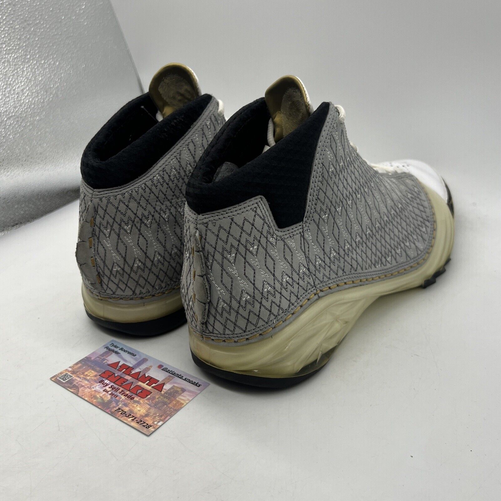 Size 12 - Air Jordan 23 OG White Stealth White Grey Suede (318376-102)