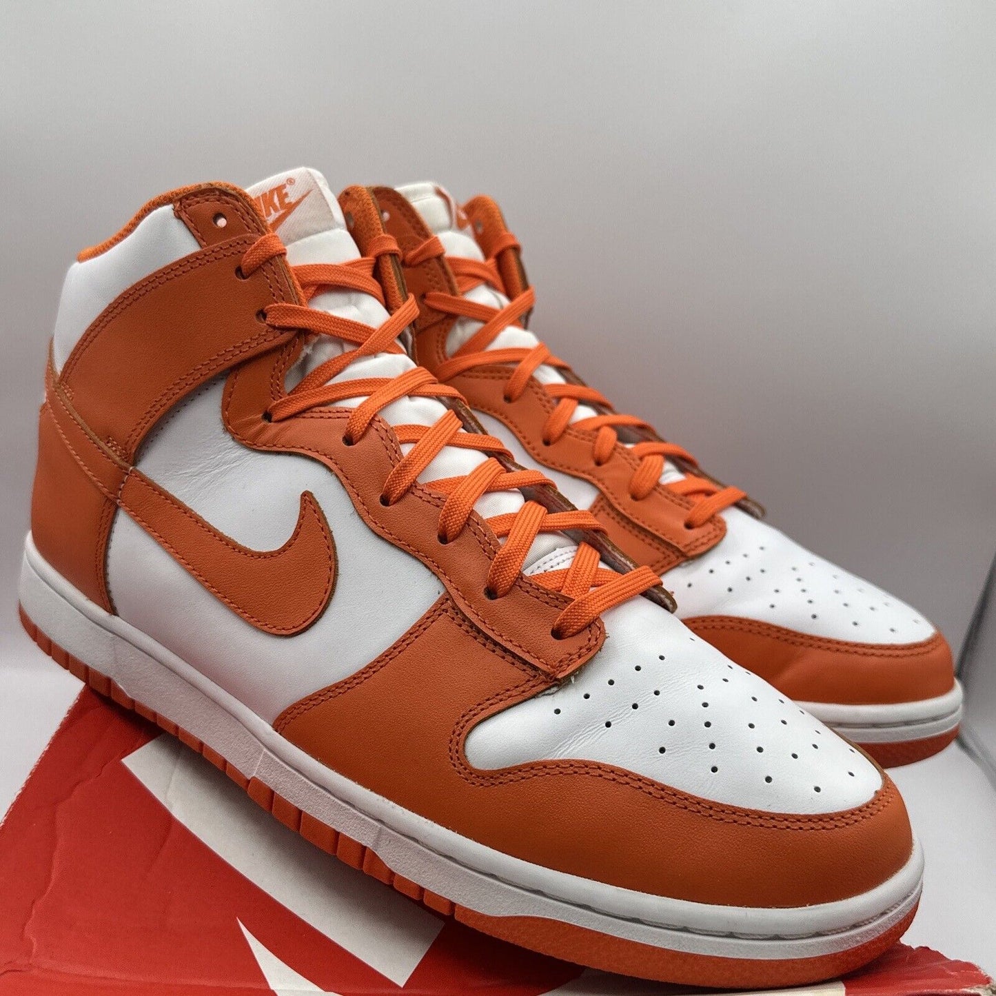 Size 13 - Nike Dunk High SP Syracuse 2021 White Orange College Icy Ships Asap.