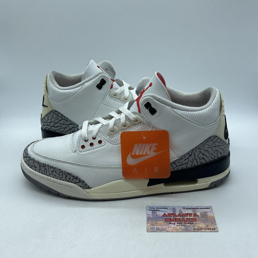 Size 12 - Jordan 3 Retro Mid White Cement Reimagined Grey Suede (DN3707-100)