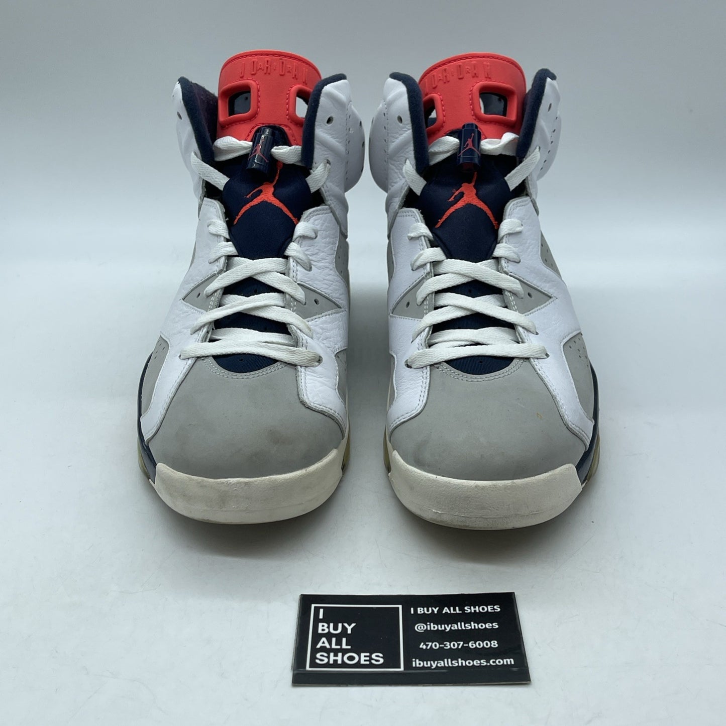 Size 10.5 - Air Jordan 6 Retro Tinker White Blue Grey Leather (384664-104)
