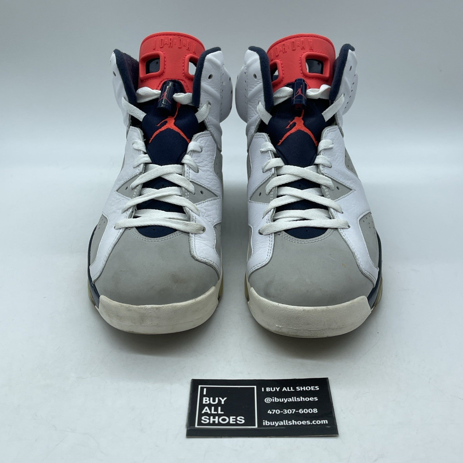 Size 10.5 - Air Jordan 6 Retro Tinker White Blue Grey Leather (384664-104)