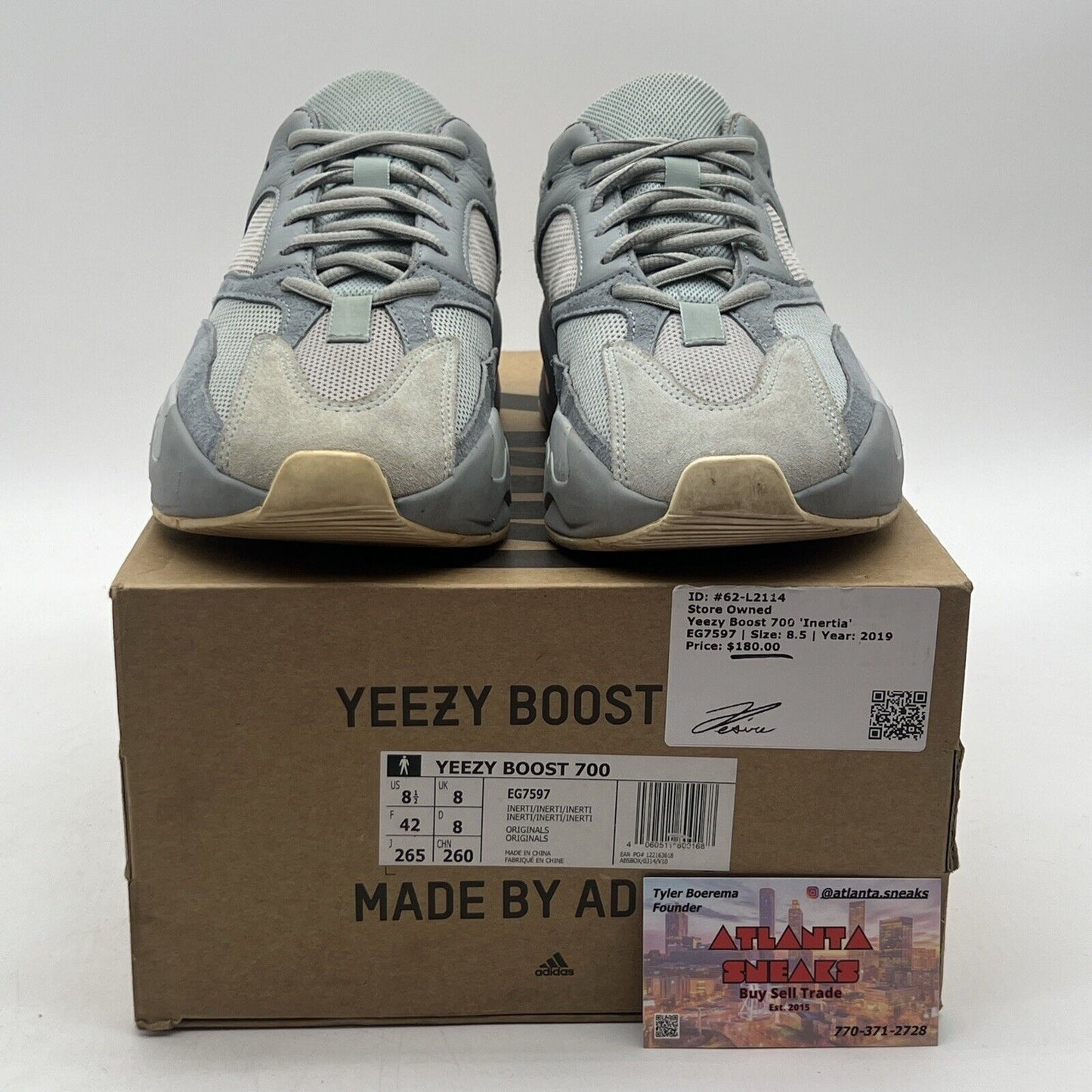 Size 8.5 - adidas Yeezy Boost 700 V1 Inertia Suede Grey (EG7597)