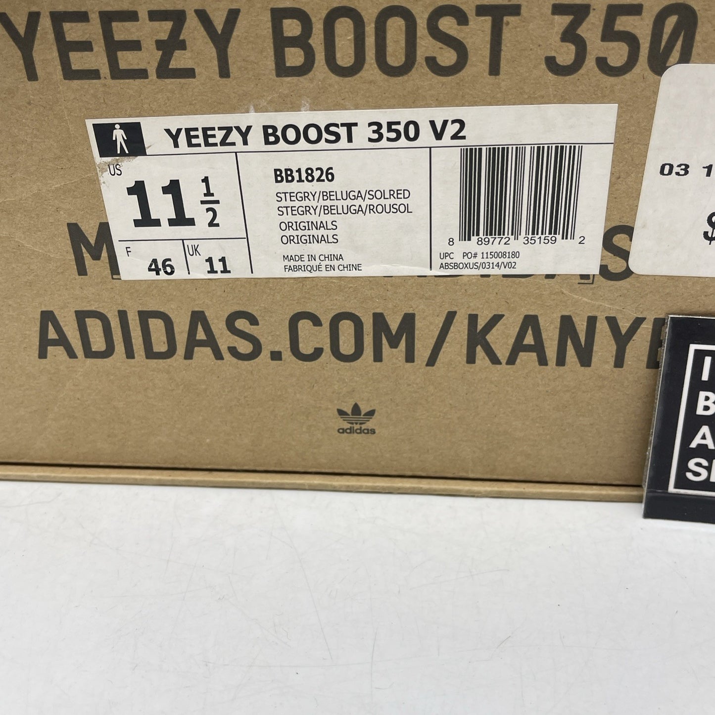 Size 11.5 - adidas Yeezy Boost 350 V2 Beluga (BB1826)