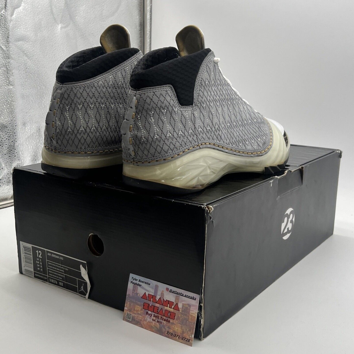 Size 12 - Air Jordan 23 OG White Stealth (318376-102)