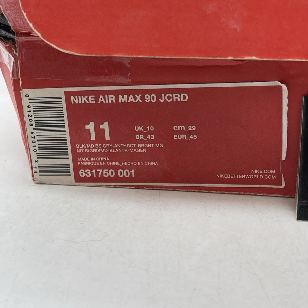 Size 11 - Nike Air Max 90 Jacquard Black (631750-001)