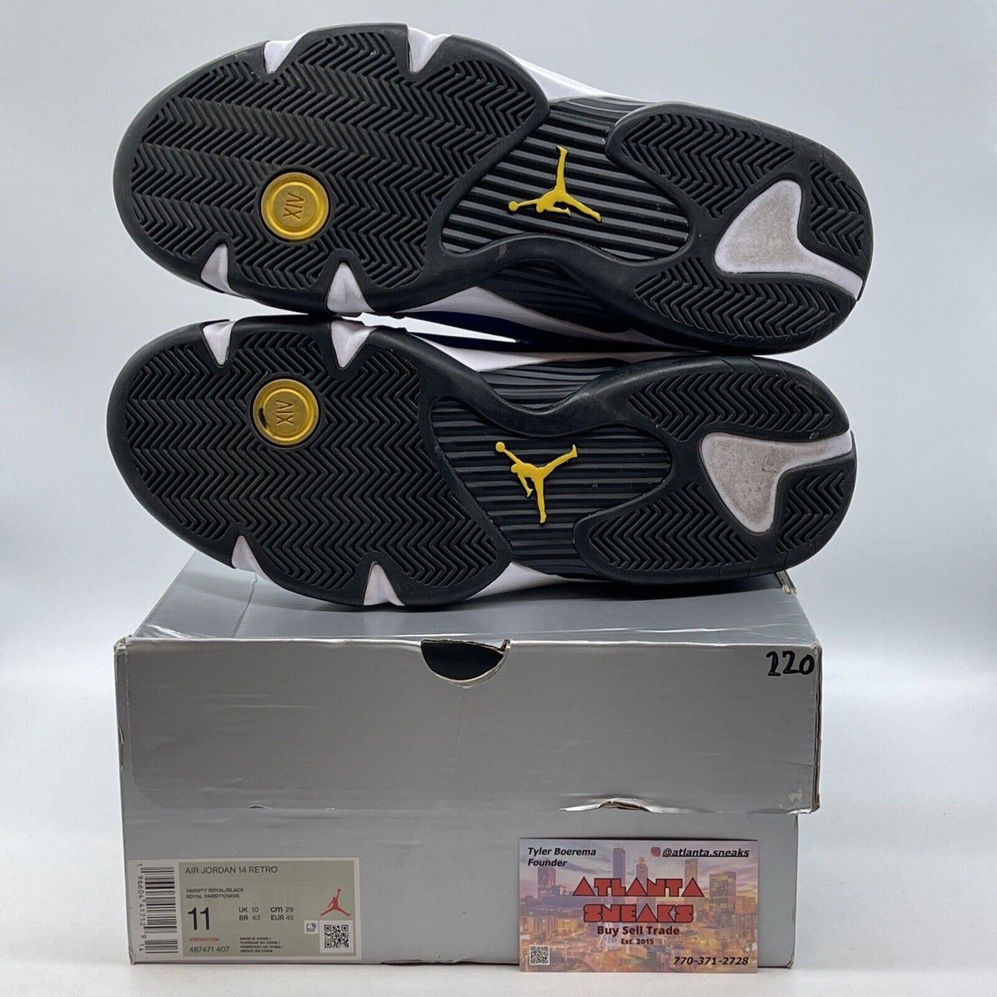 Size 11 - Air Jordan 14 Retro Laney Blue White Black Suede Leather (487471-407)