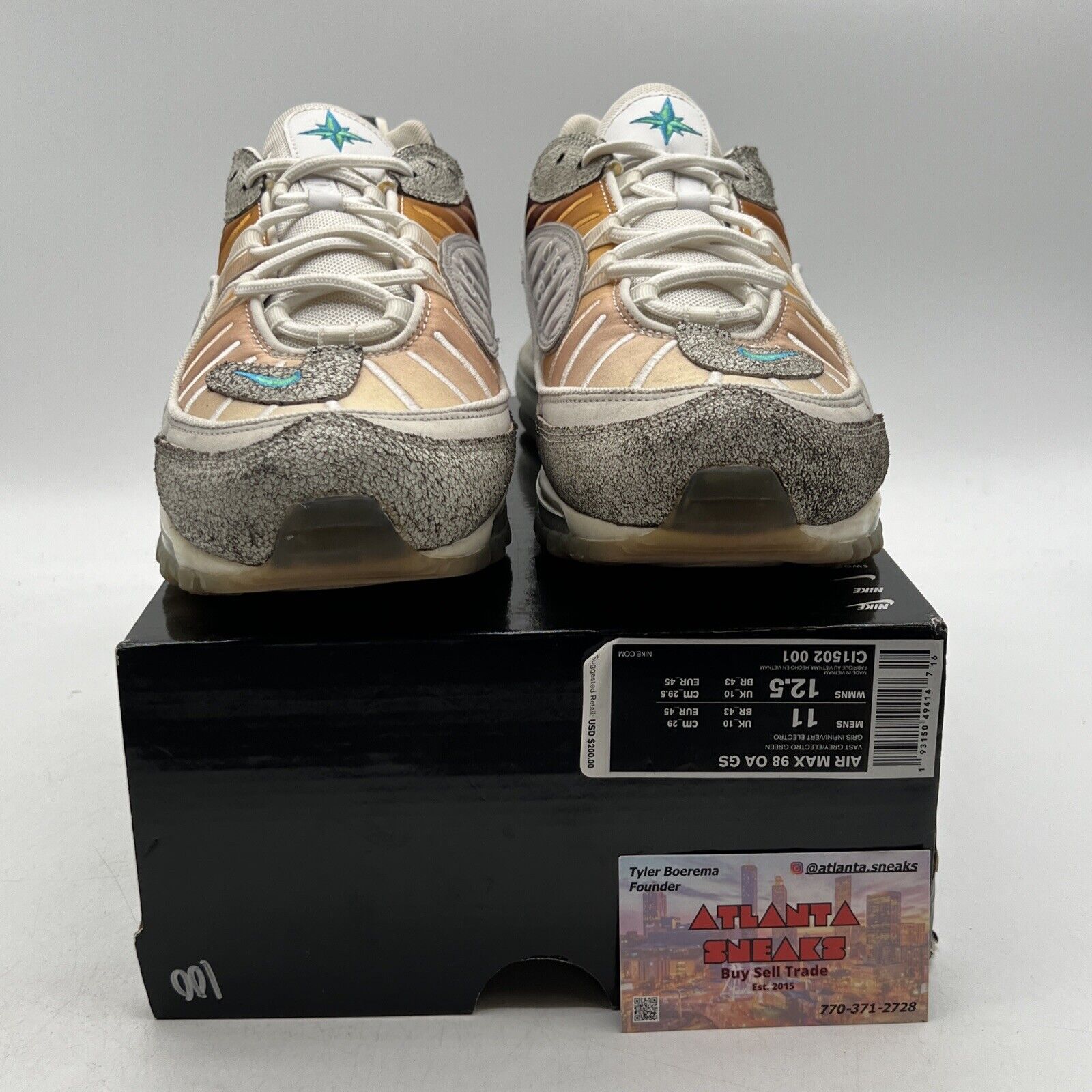 Size 11 - Nike Air Max 98 On Air: NYC La Mezcla White Brown Yellow (CI1502-001)