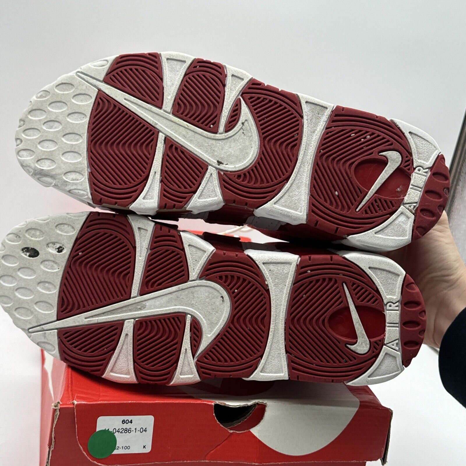 Size 12 - Nike Air More Uptempo White Red 2016 Varsity OG All Classic Leather A