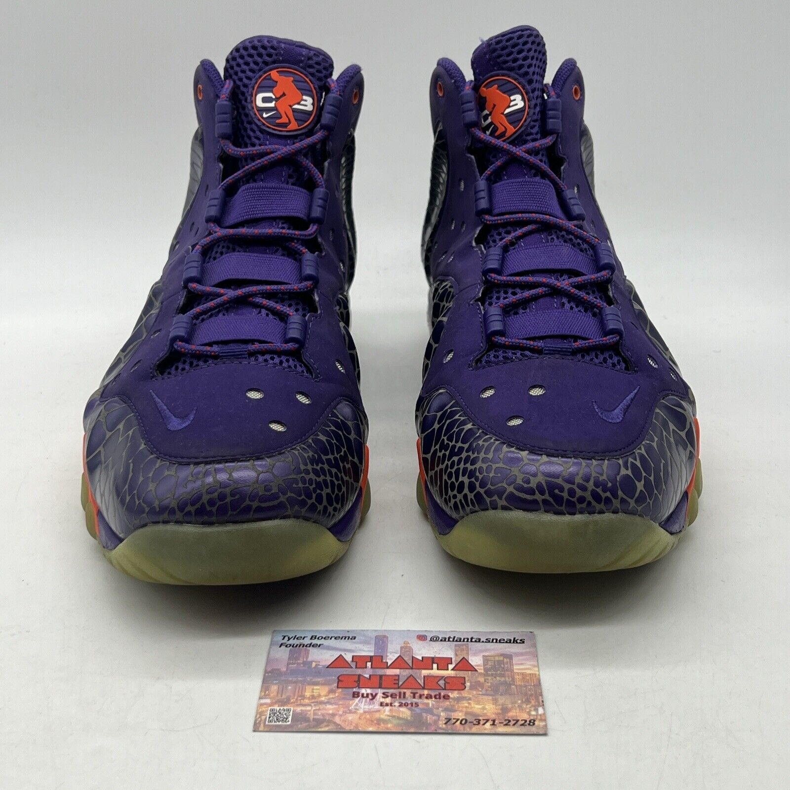 Size 10 - Nike Barkley Posite Max Phoenix Suns Purple Orange (555097-581)