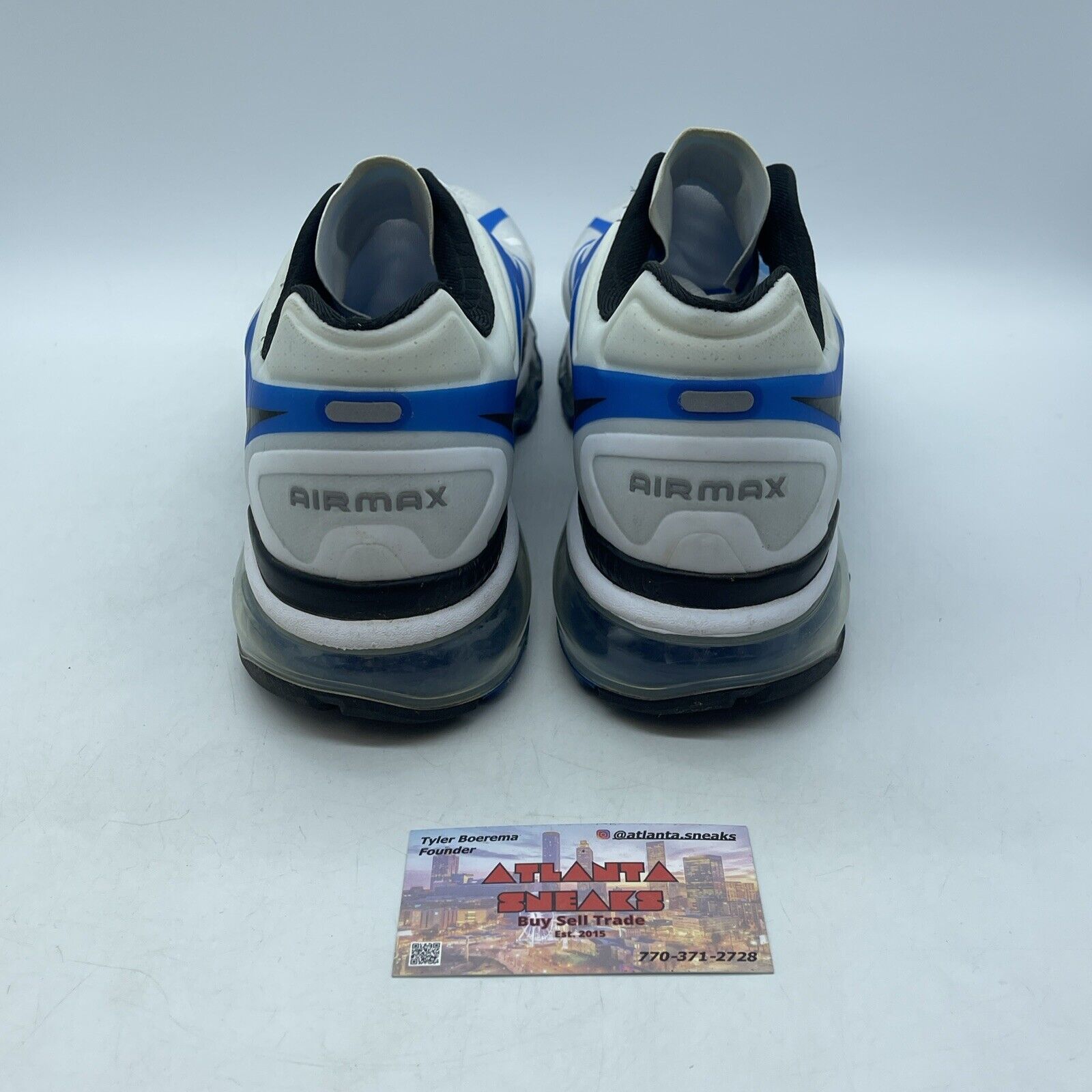 Size 11 - Nike Air Max+ 2012 White Blue Suede Leather (487982-104)
