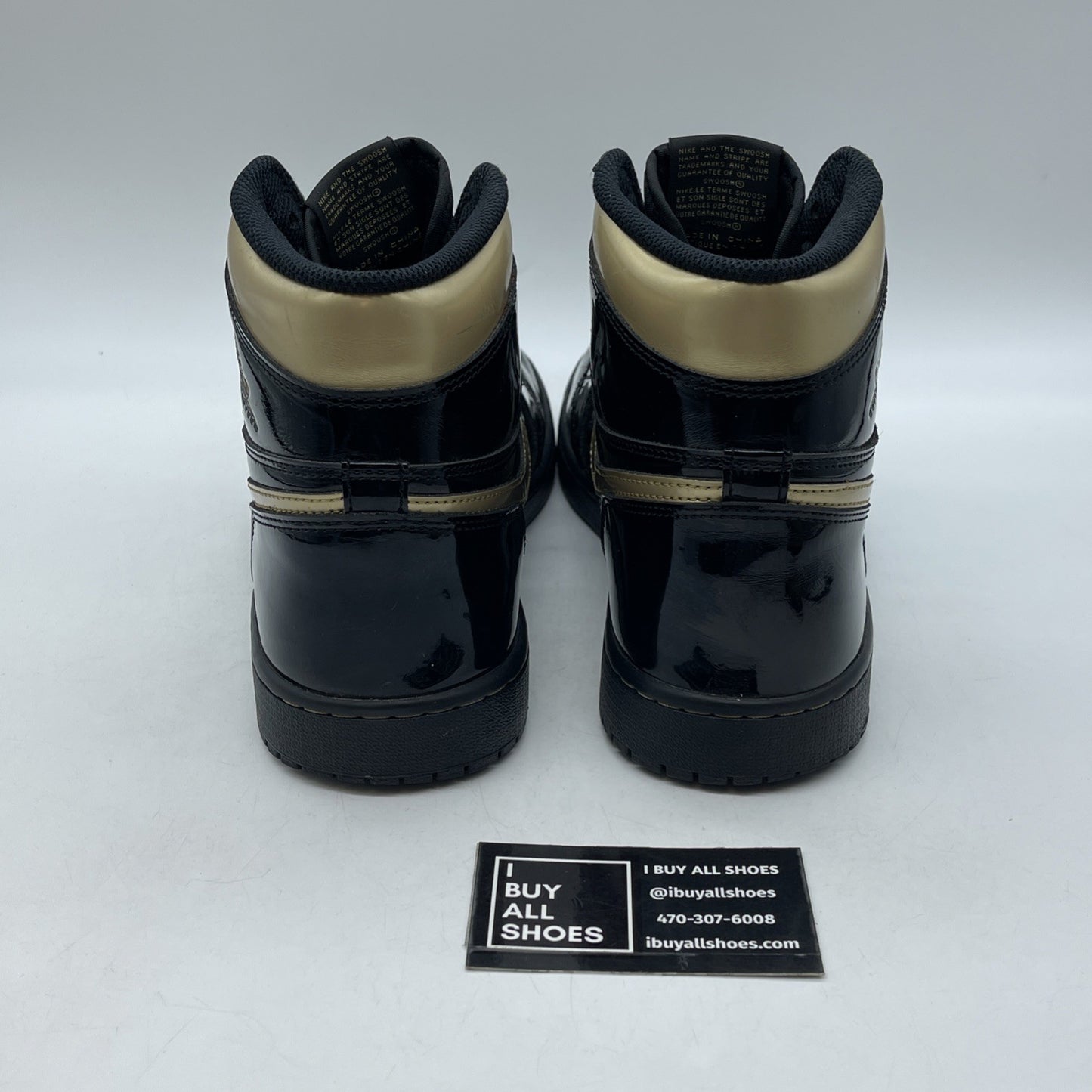 Size 11.5 - Jordan 1 Black Metallic Gold Leather (555088-032)