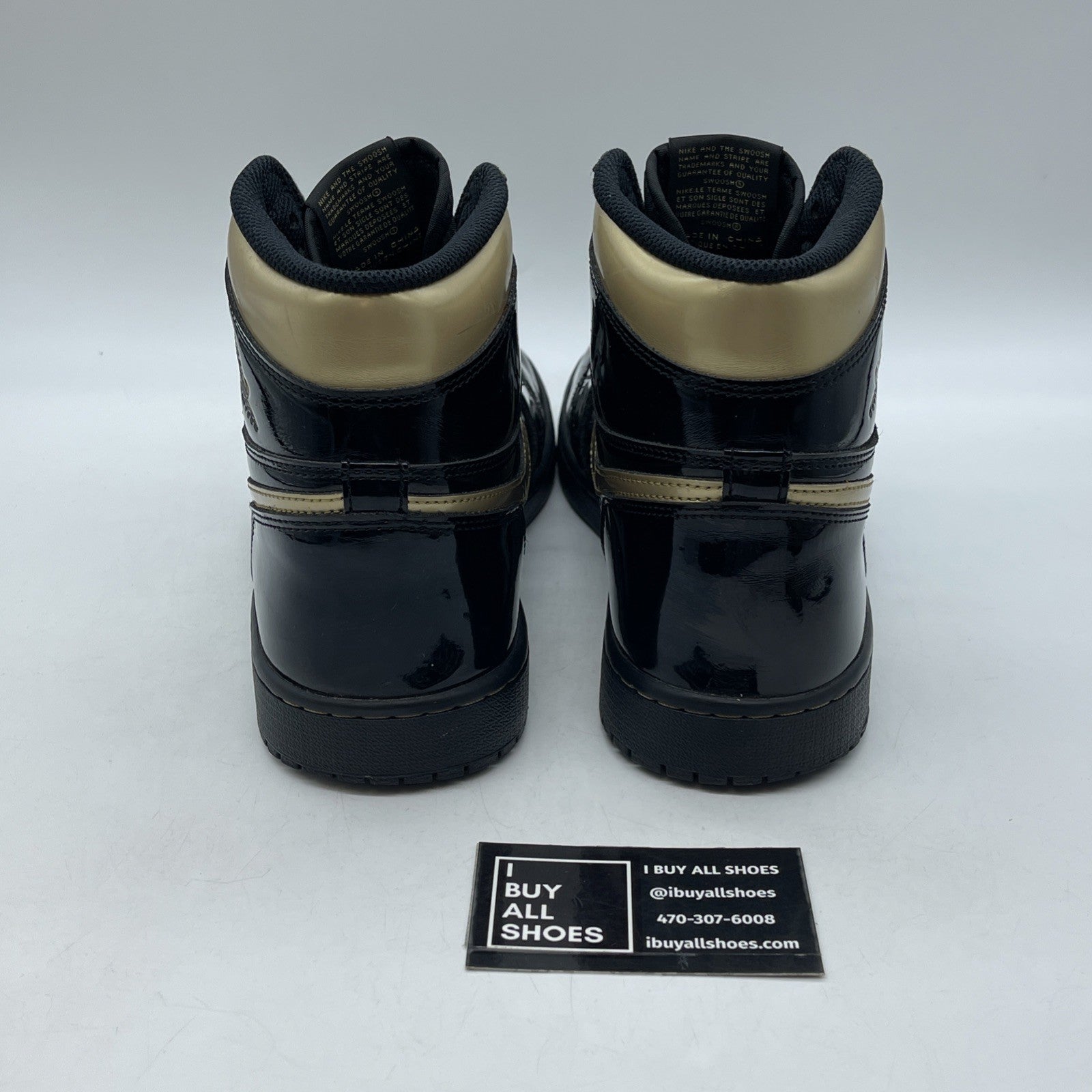 Size 11.5 - Jordan 1 Black Metallic Gold Leather (555088-032)