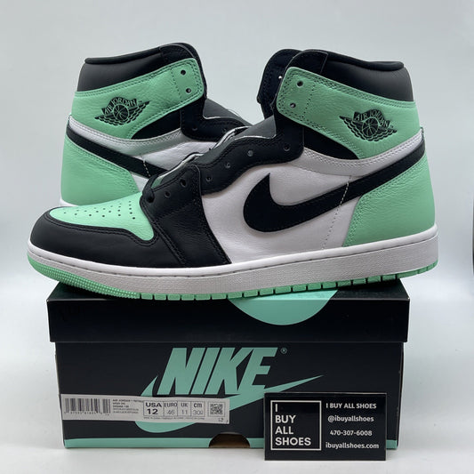 Size 12 - Air Jordan 1 Retro OG High Green Glow White Black (DZ5485-130)