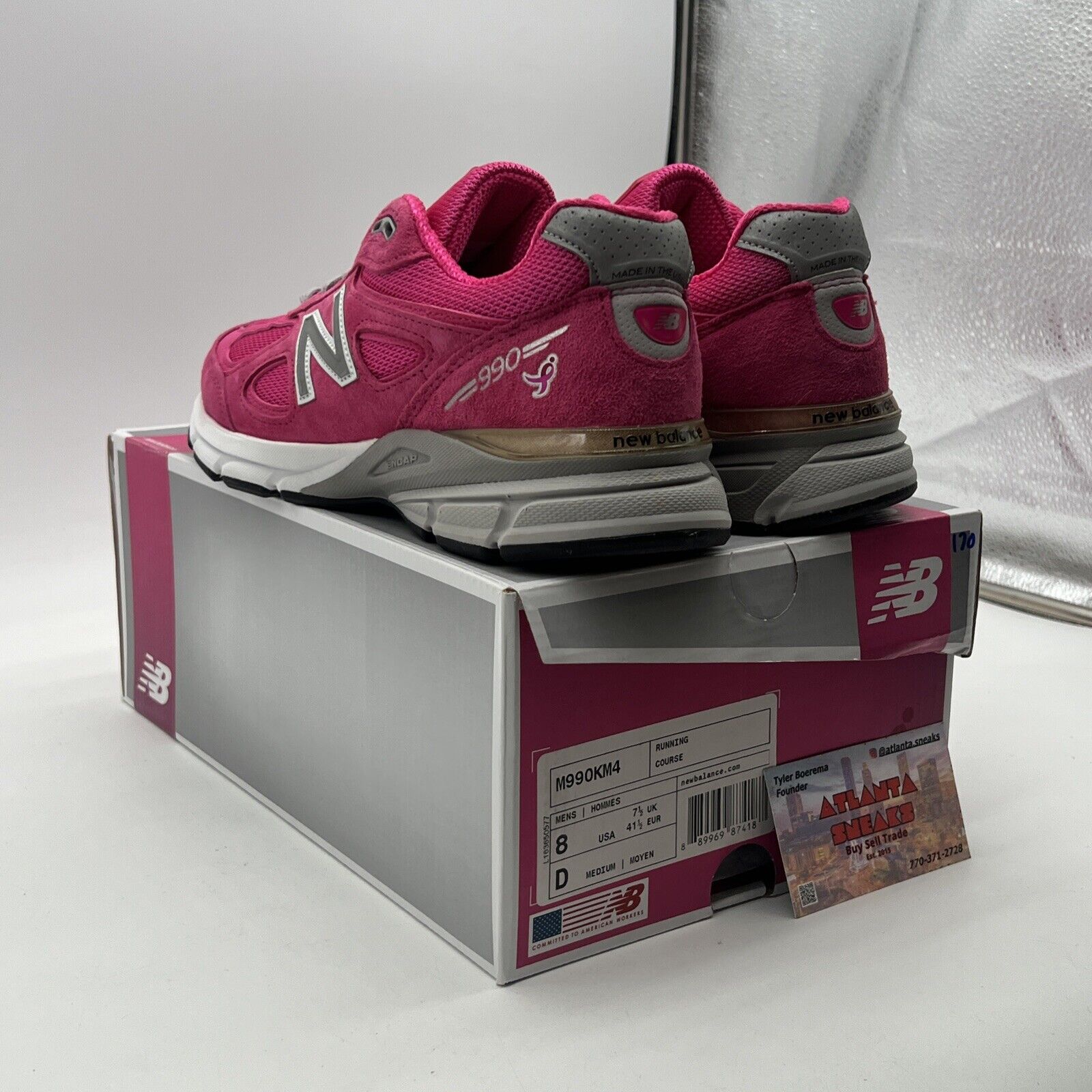 Size 8 - New Balance Susan G. Komen x 990v4 Pink Ribbon (M990KM4)