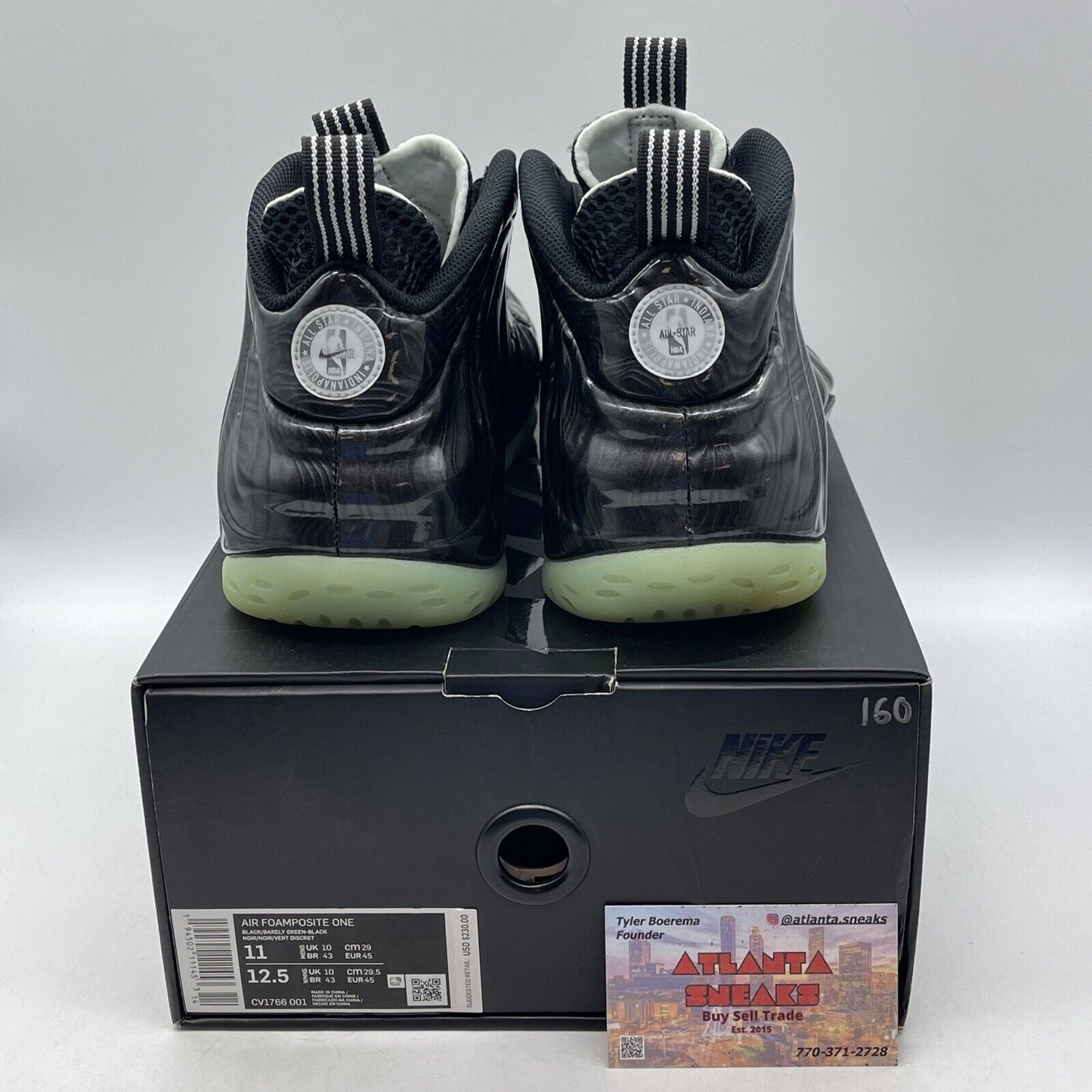 Size 11 - Nike Air Foamposite One All-Star 2021 Green Black Leather (CV1766-001)