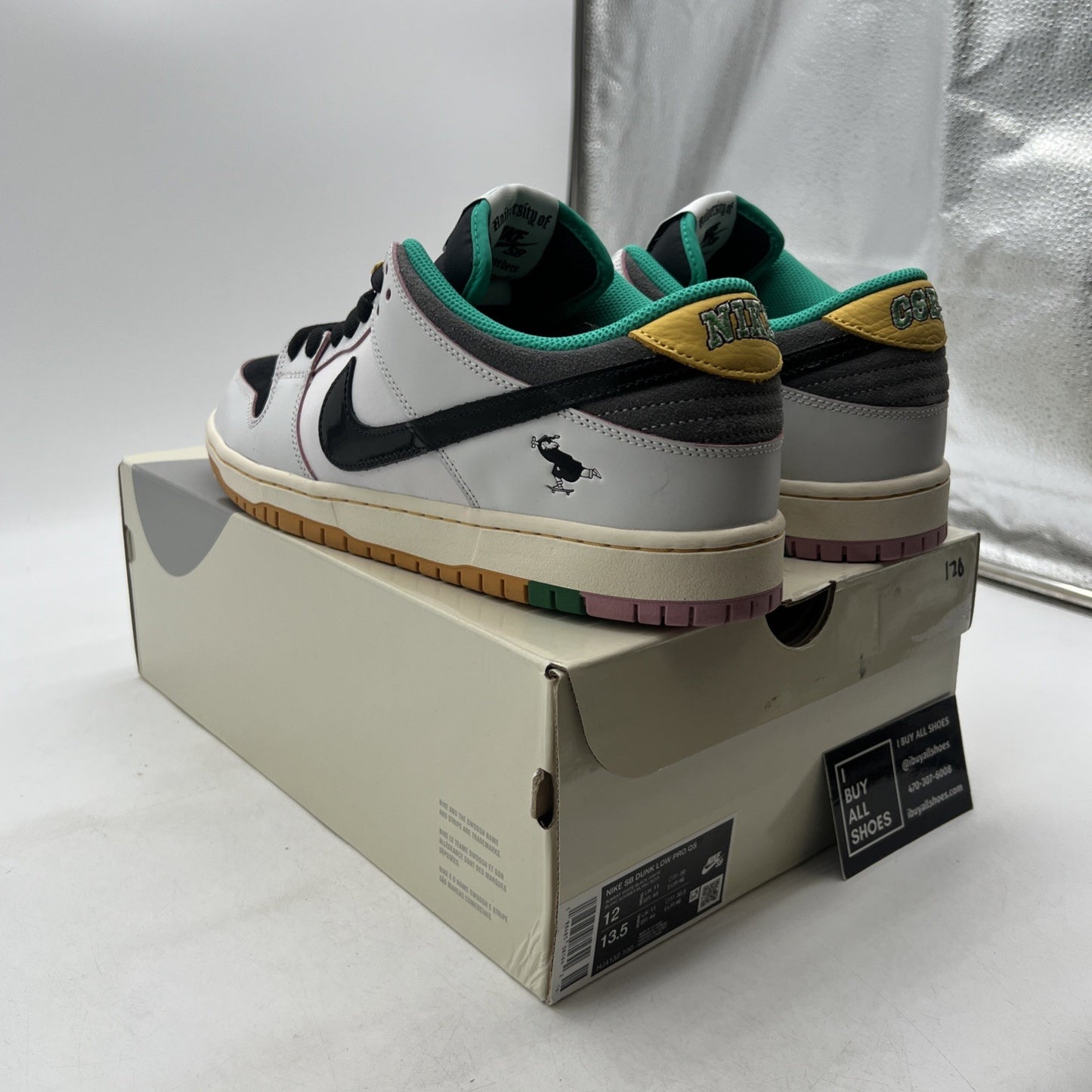Size 12 - Nike CSEF x Dunk SB Low White Clear Emerald (HJ4132-100)
