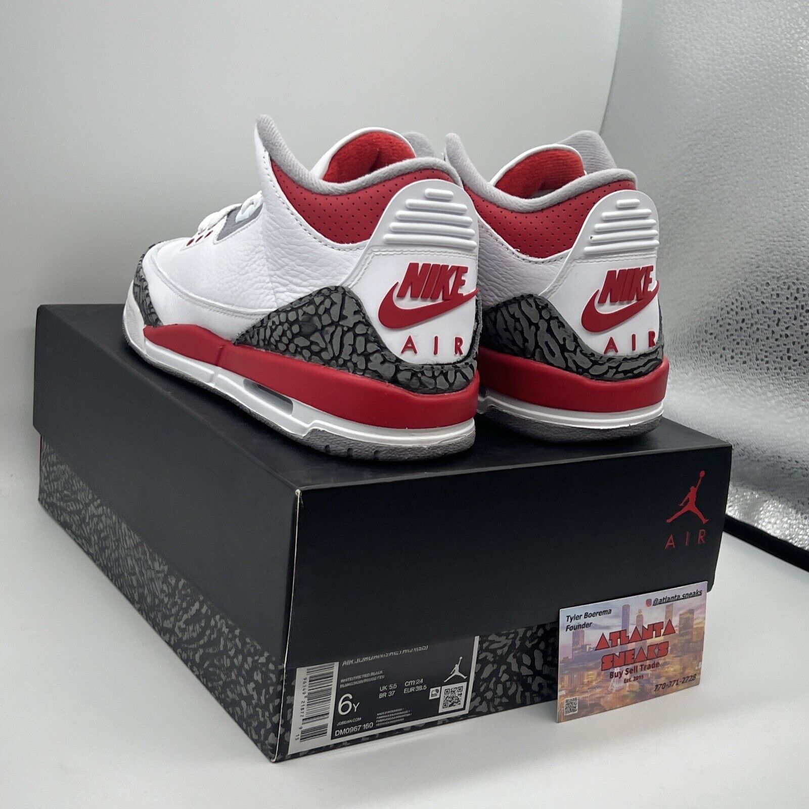 Size 6 - Jordan 3 Retro Mid Fire Red Brand New Og All Red White Cement