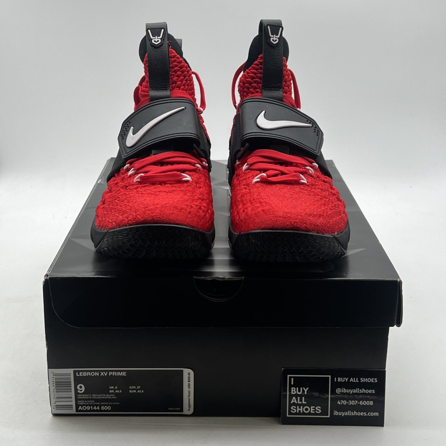 Size 9 - Nike LeBron 15 PE Red Diamond Turf (AO9144-600)