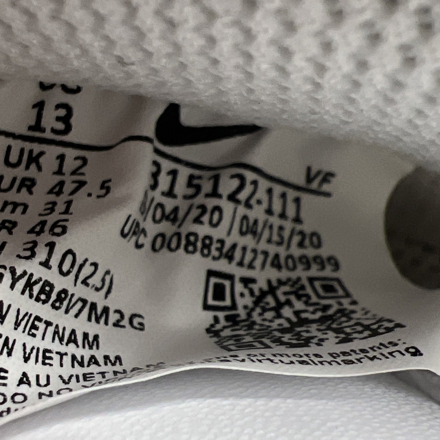 Size 13 - Nike Air Force 1 Low '07 White (315122-111)