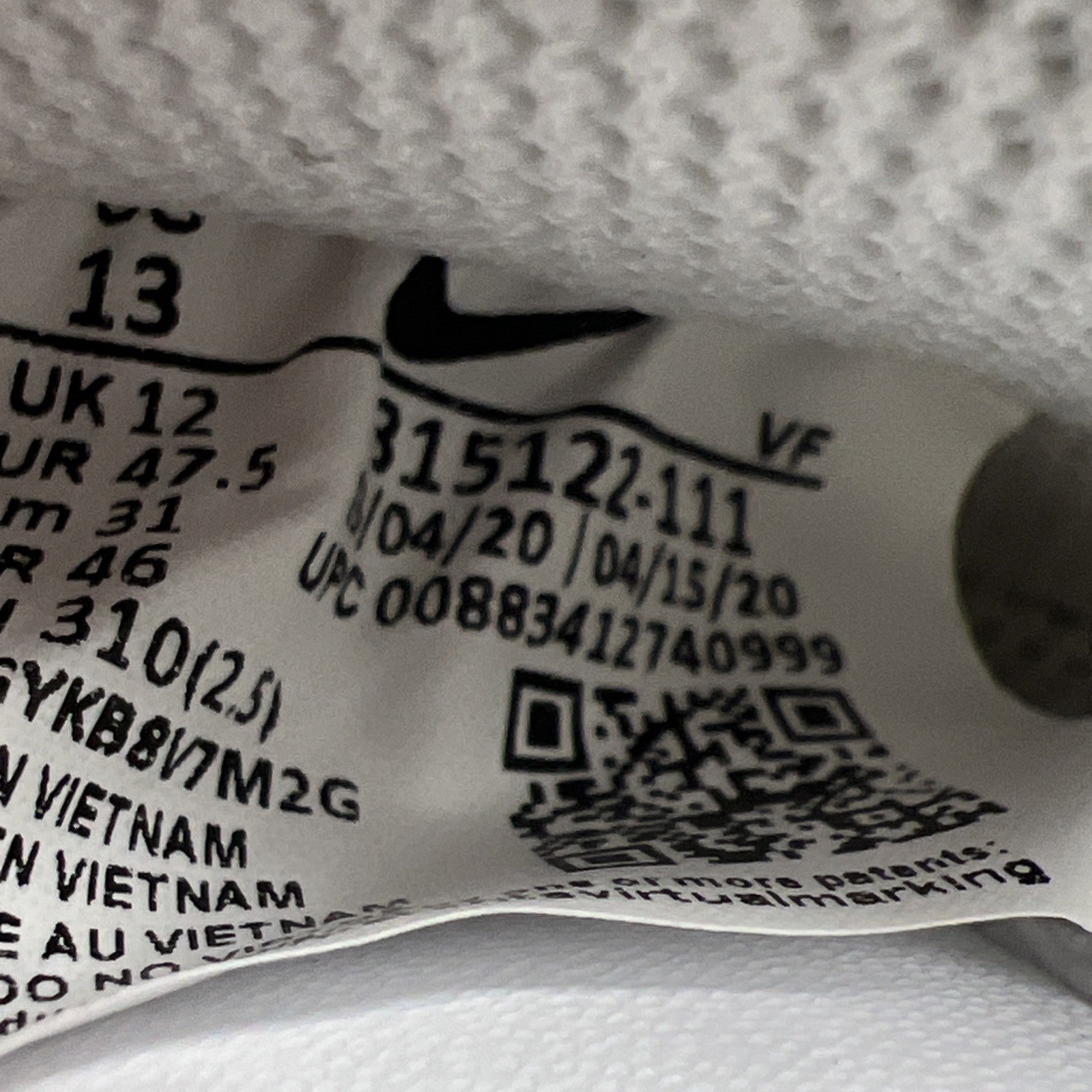 Size 13 - Nike Air Force 1 Low '07 White (315122-111)