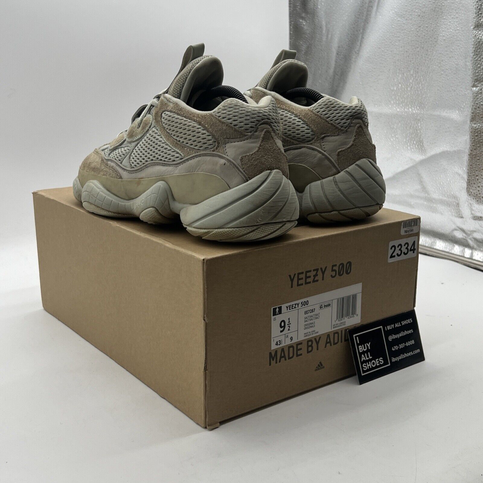 Size 9.5 - Adidas Yeezy 500 Salt (EE7287)