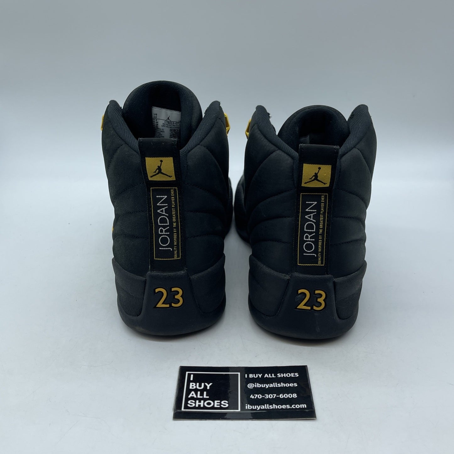 Size 10 - Jordan 12 Retro Mid Black Taxi Yellow Suede Leather (CT8013-071)