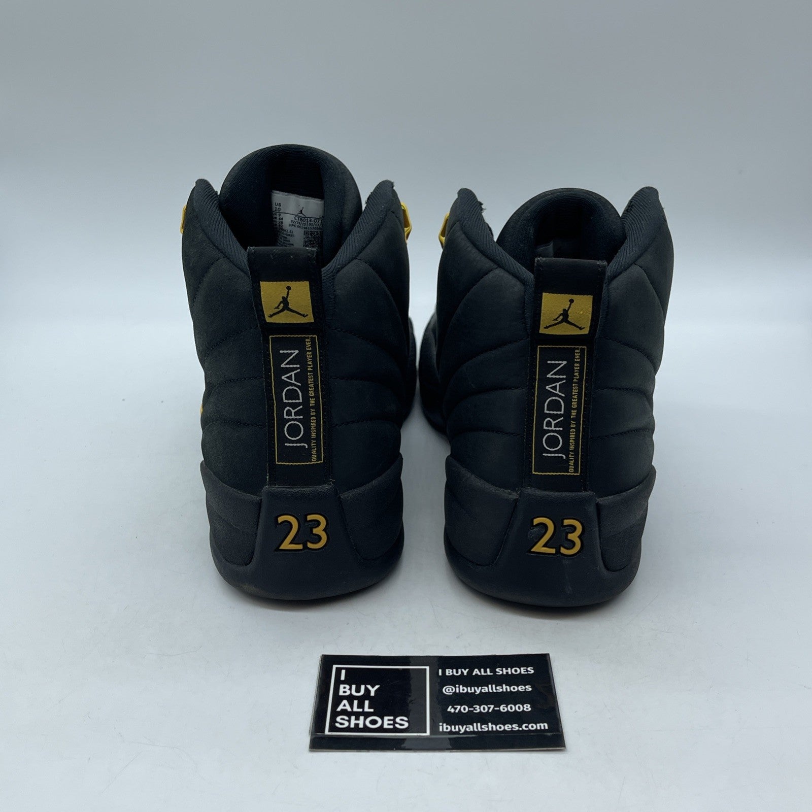Size 10 - Jordan 12 Retro Mid Black Taxi Yellow Suede Leather (CT8013-071)