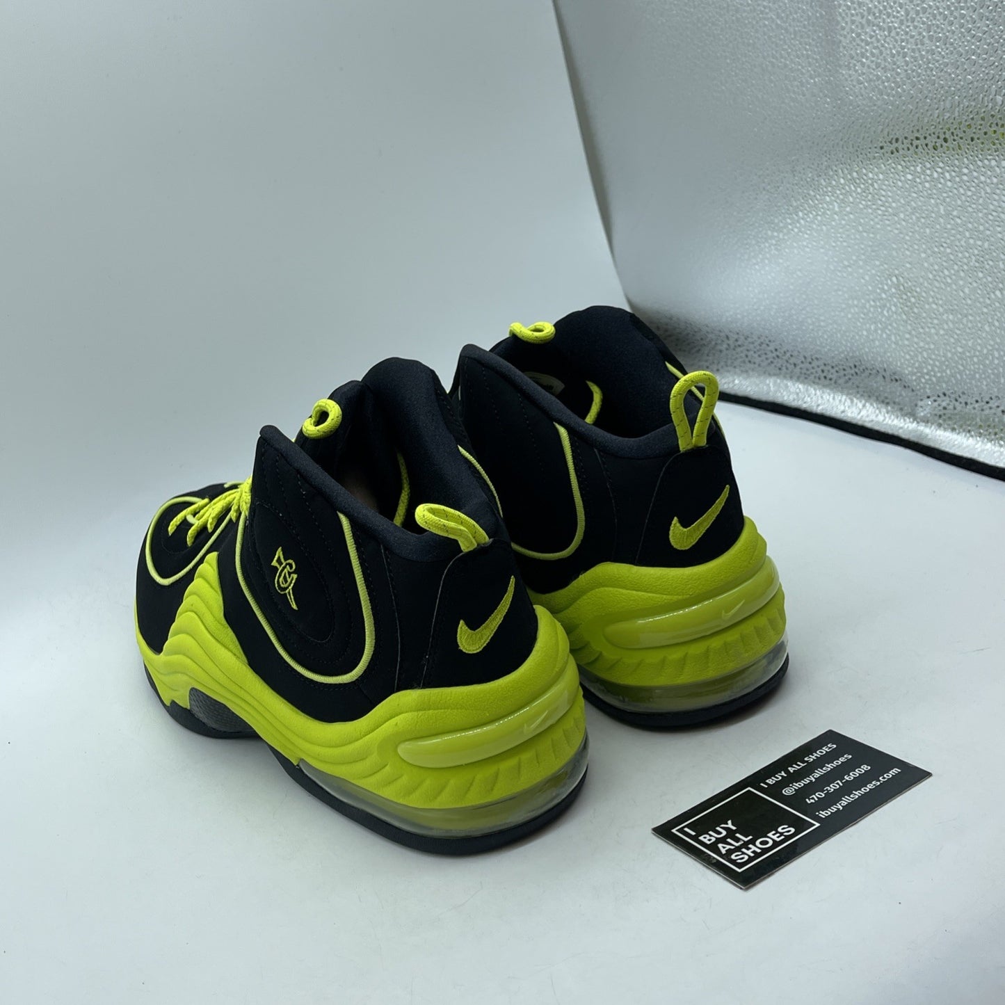 Size 13 - Nike Air Penny 2 Le Volt Green Black Suede (535600-003)