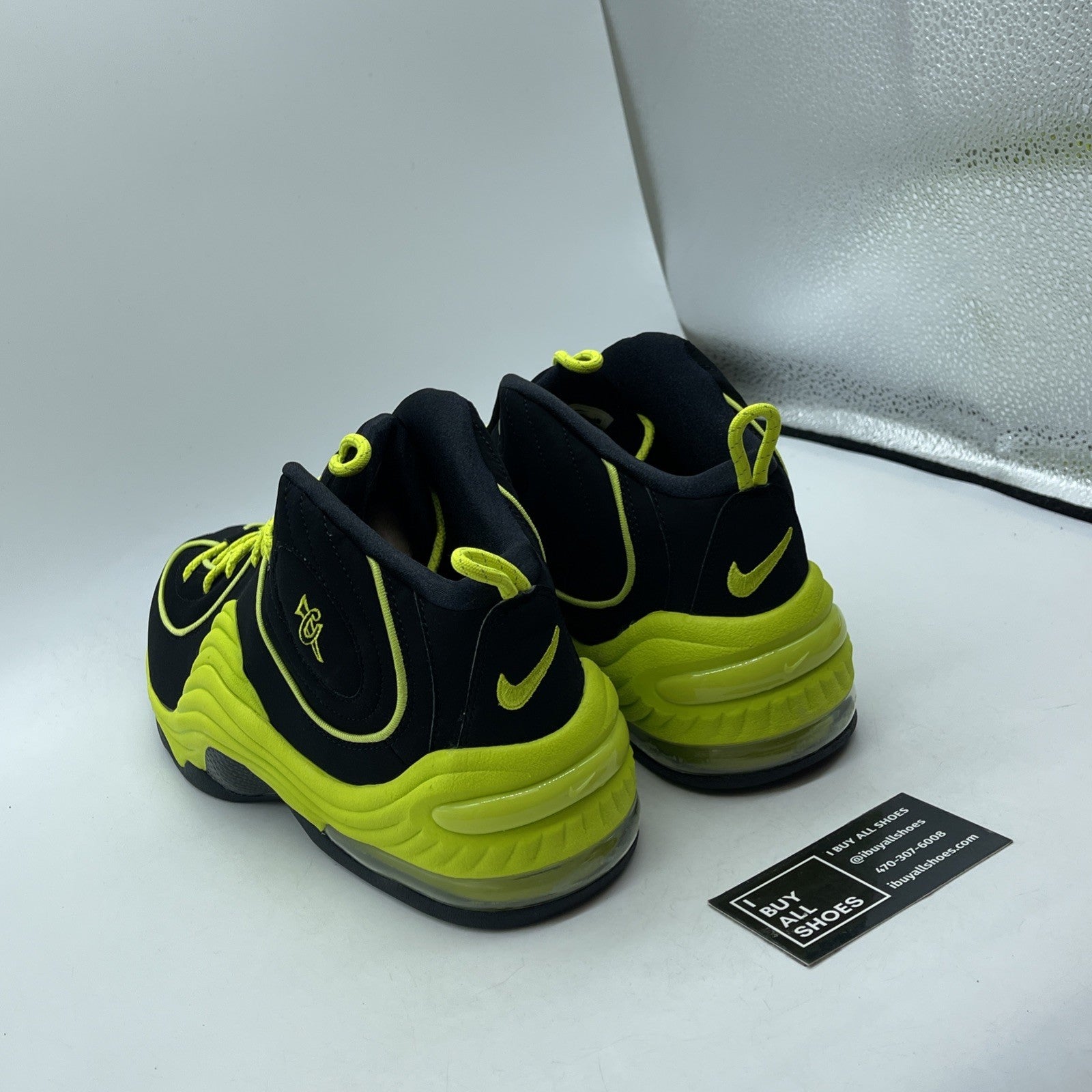 Size 13 - Nike Air Penny 2 Le Volt Green Black Suede (535600-003)