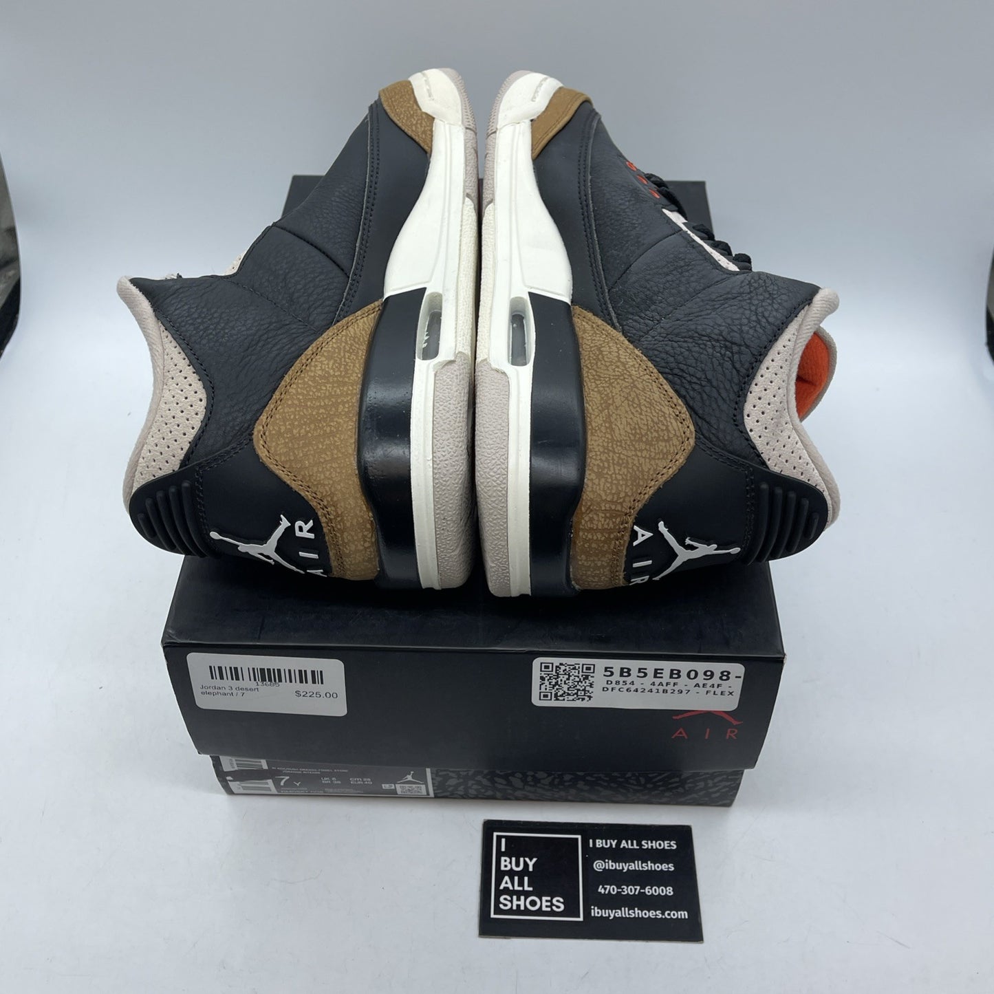 Size 7Y - Jordan 3 Retro Mid Desert Elephant Black Brown Suede (DM0967-008)