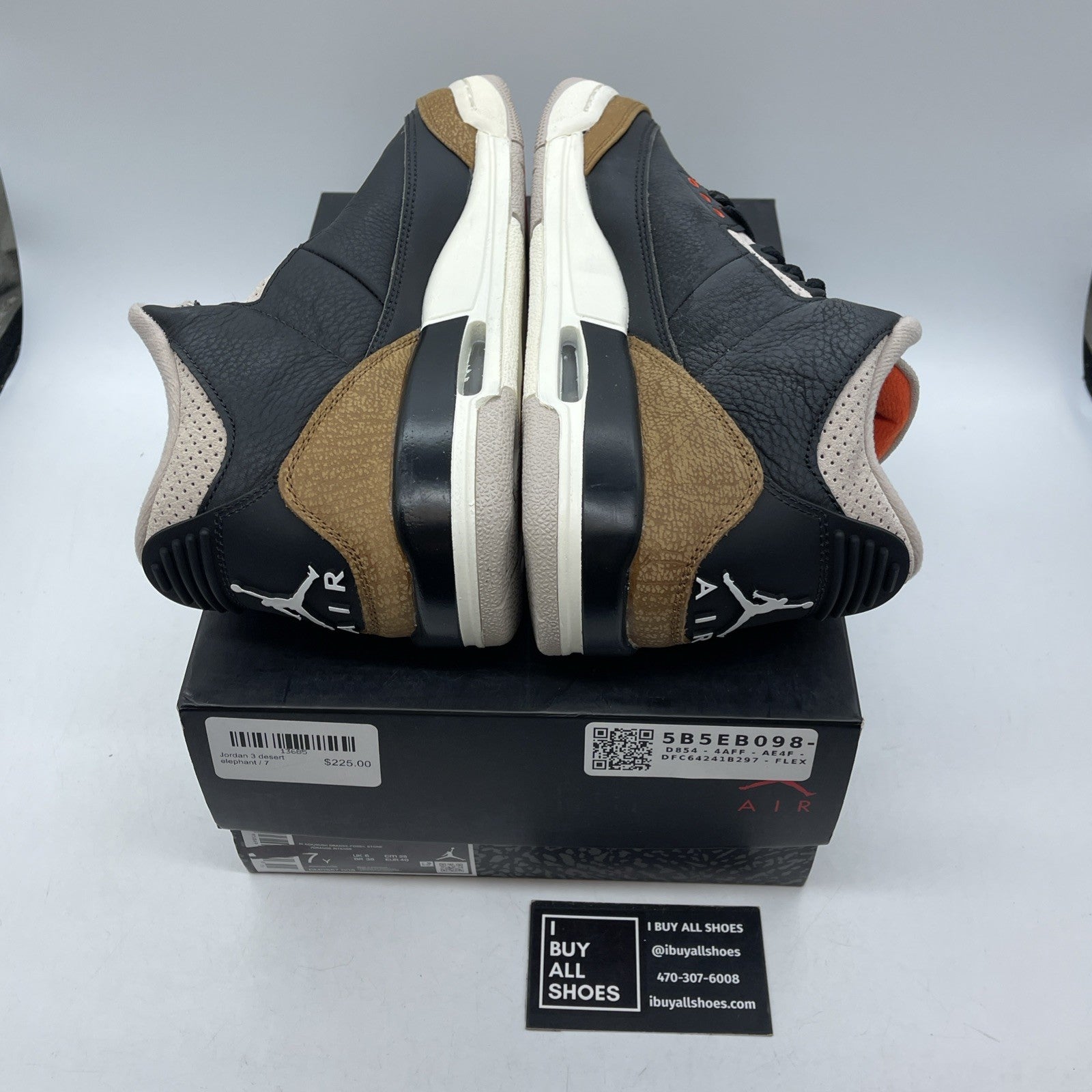 Size 7Y - Jordan 3 Retro Mid Desert Elephant Black Brown Suede (DM0967-008)