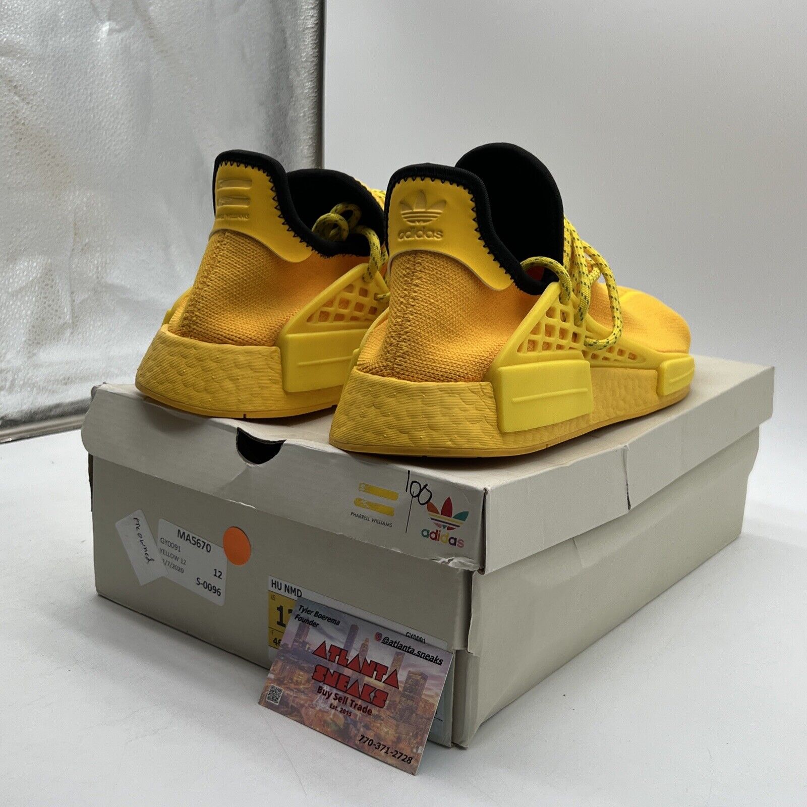 Size 12 - adidas Pharrell x NMD Human Race Yellow Black (GY0091)