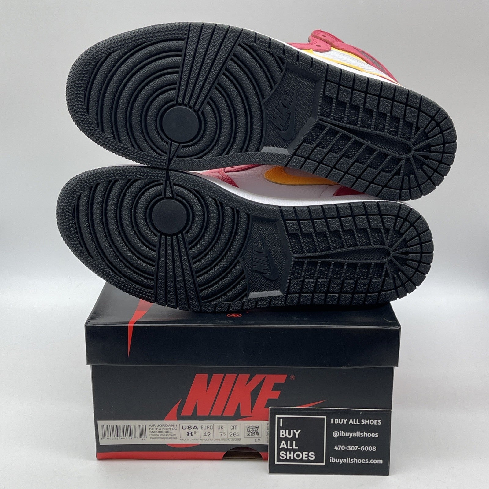 Size 8.5 - Jordan 1 Retro High OG Light Fusion Red Leather (555088-603)