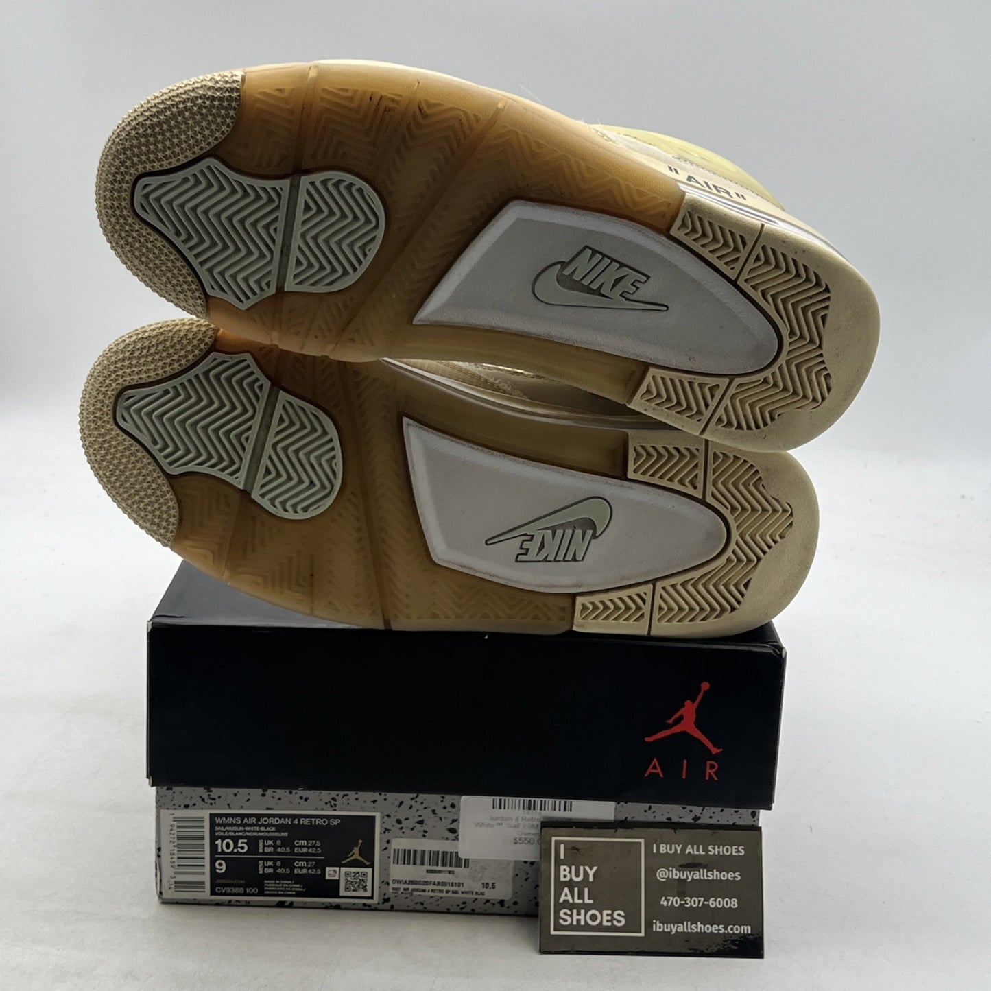 Size 10.5 - Air Jordan 4 SP x Off-White Mid Sail W (CV9388-100)