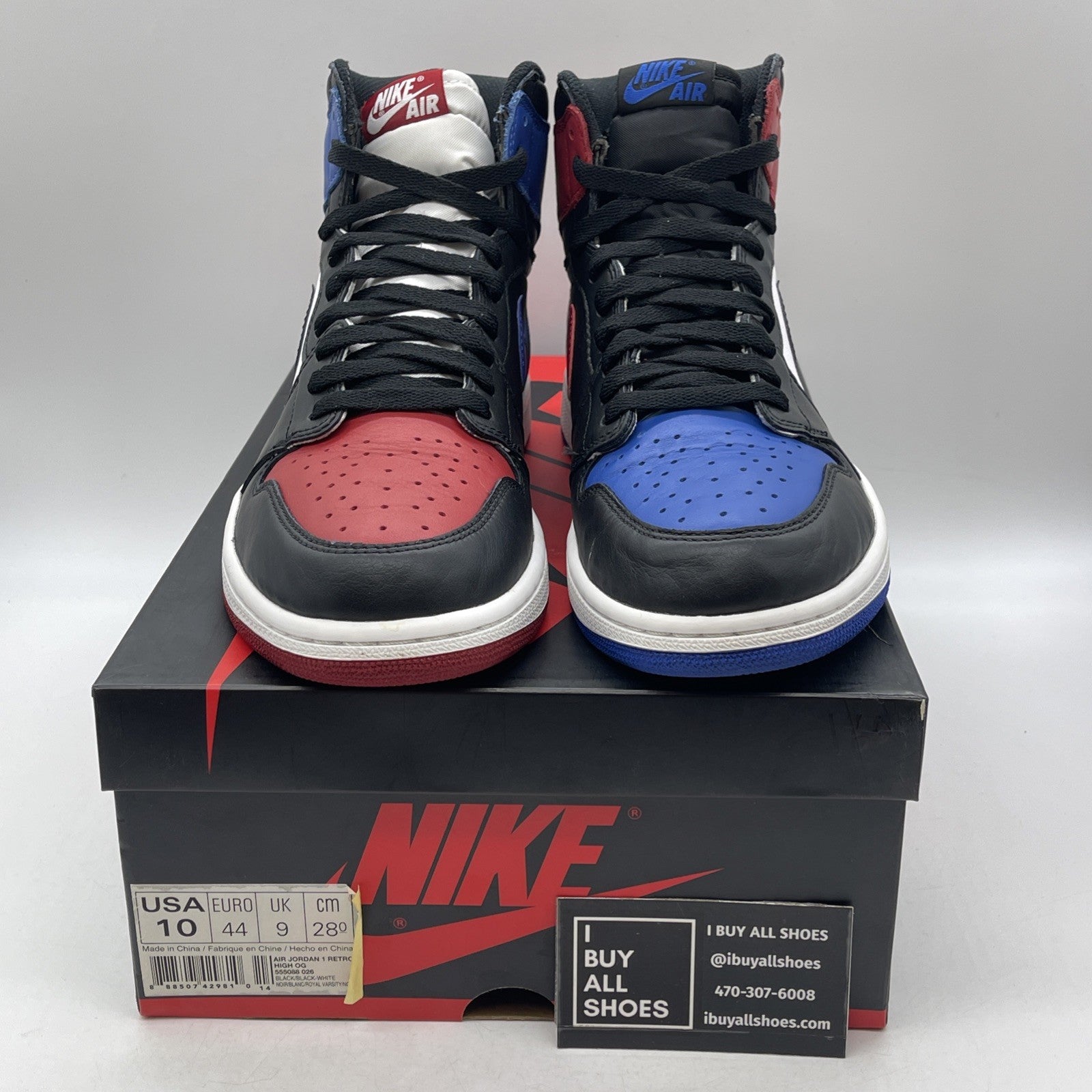 Size 10 - Air Jordan 1 Retro High OG Top 3 2016 (555088-026)