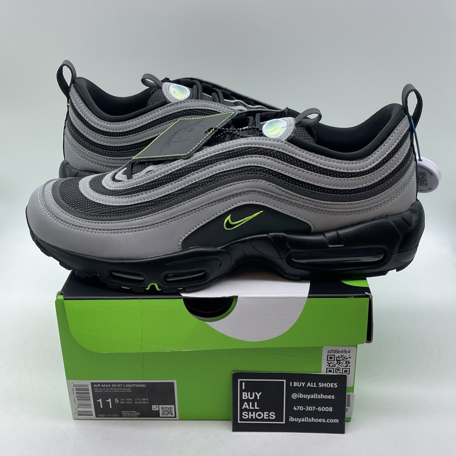 Size 11.5 - Nike Air Max 95/97 PE University of Oregon Lightning (IM2174-001)