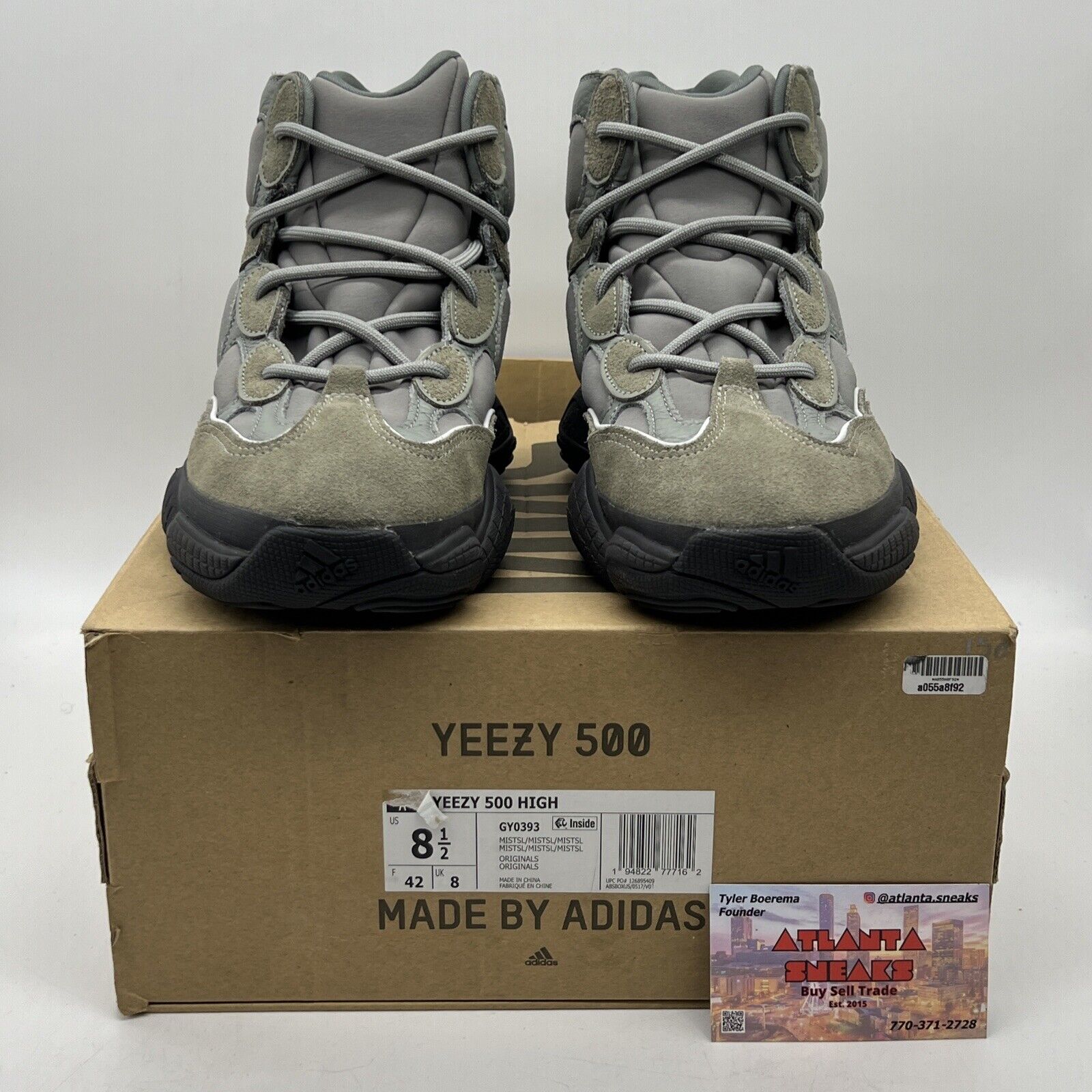 Size 8.5 - adidas Yeezy 500 High Mist Grey (GY0393)