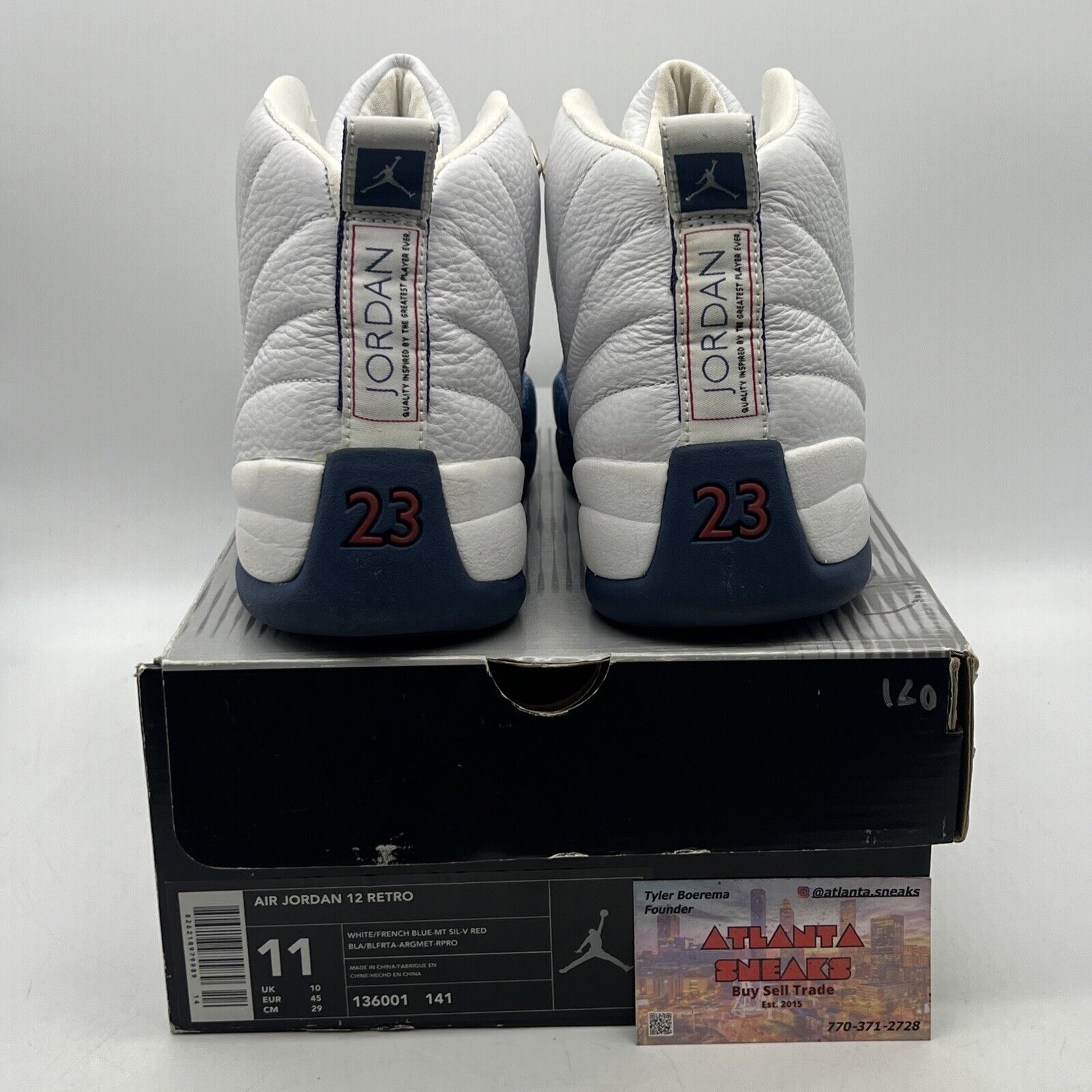 Size 11 - Air Jordan 12 Retro 2004 French Blue White Leather (136001-141)