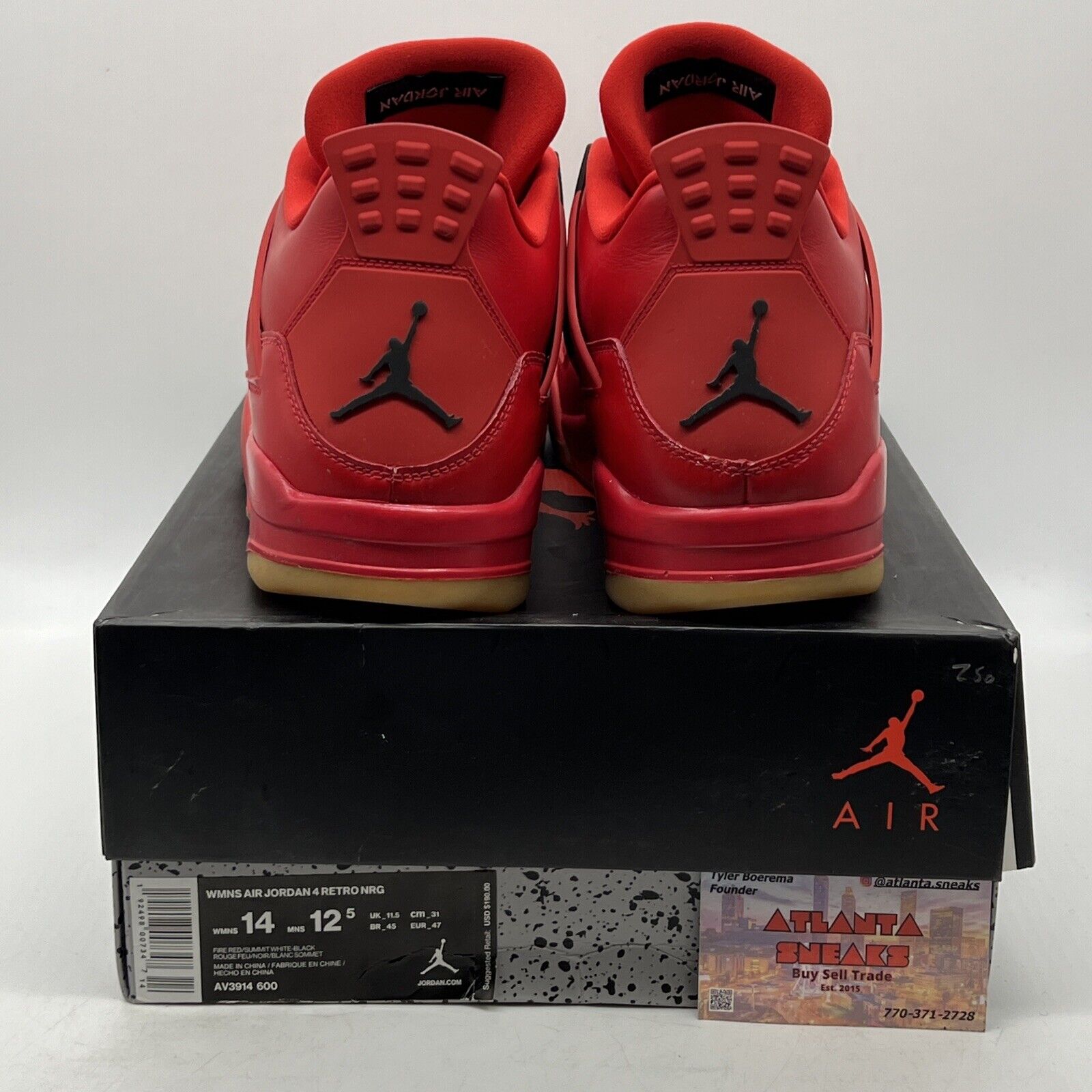 Size 14 - Air Jordan 4 Retro NRG Singles Day W Red Leather Gum (AV3914-600)