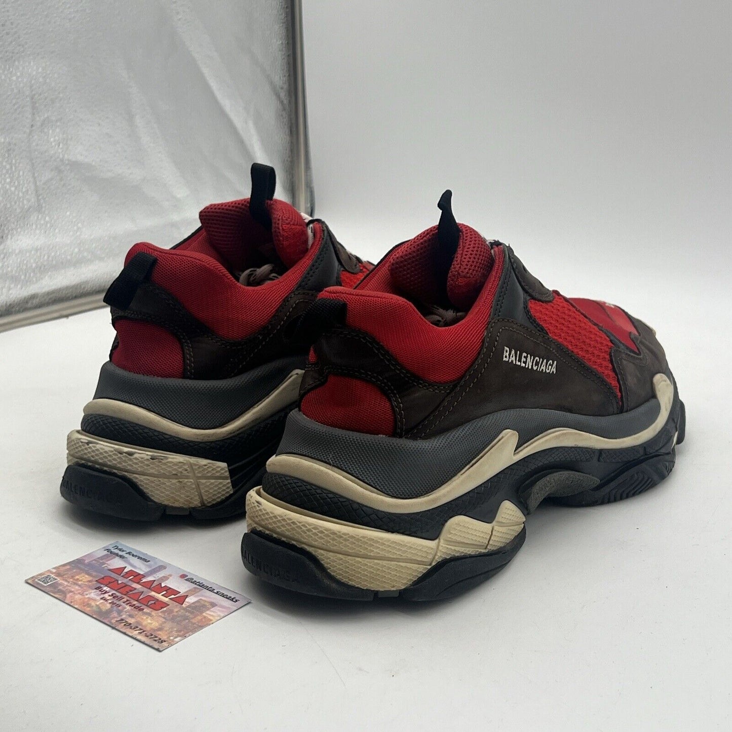 Size 10 - Balenciaga Triple S Bred Sneaker Red Black